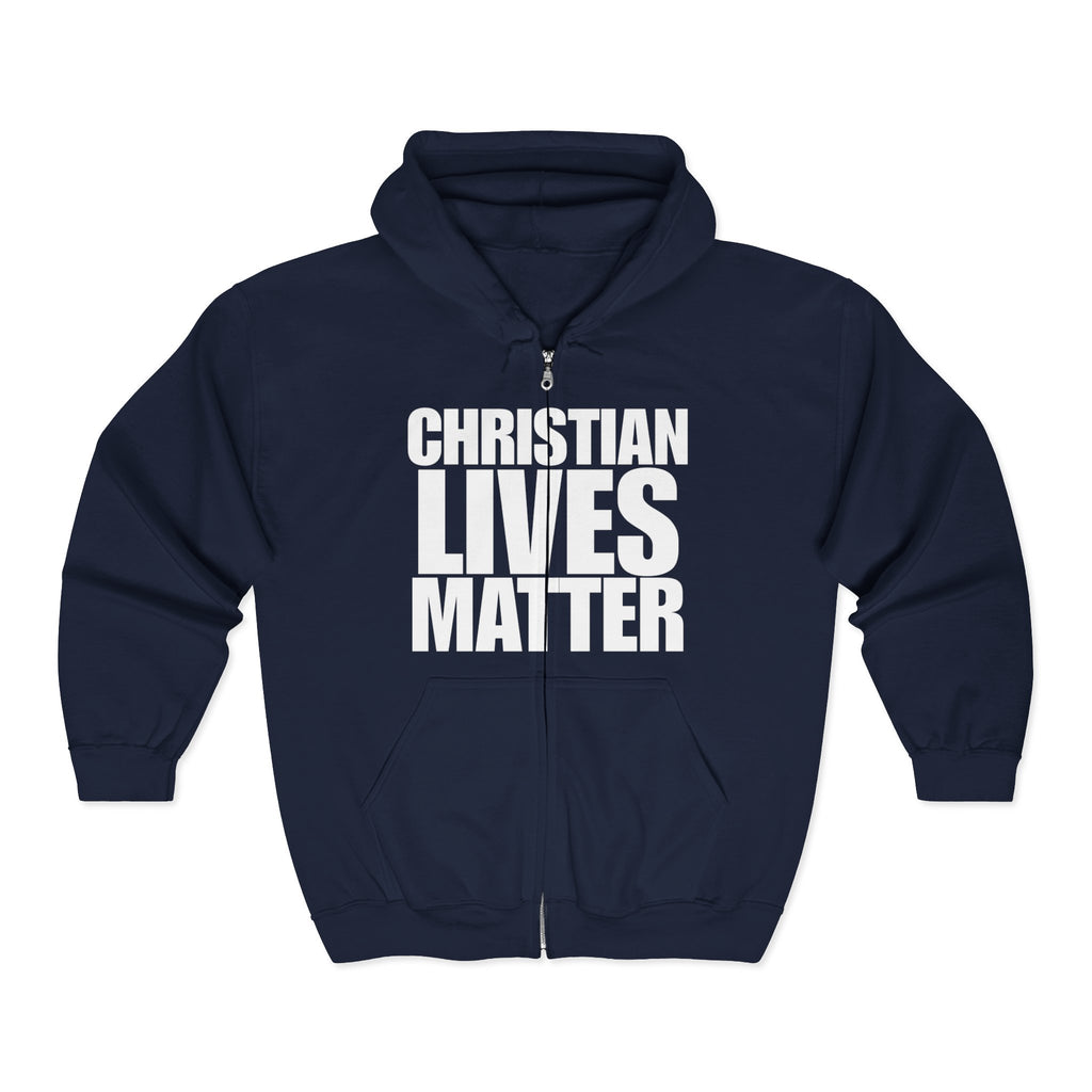 Christian Lives Matter Hoodie - Unisex Heavy Blend Zipper Sweatshirt