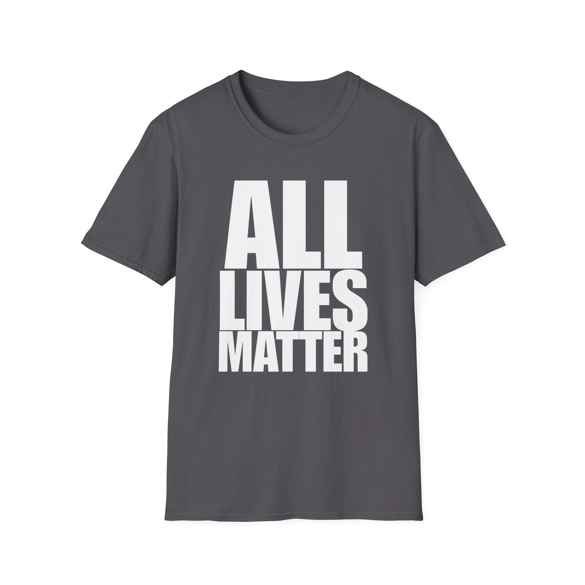 All Lives Matter White Text Softstyle Cotton Shirt T-Shirt