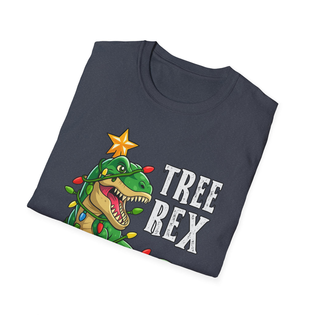 Christmas Tree Rex T-Shirt | Funny Dinosaur Holiday Tee | Festive Graphic Shirt