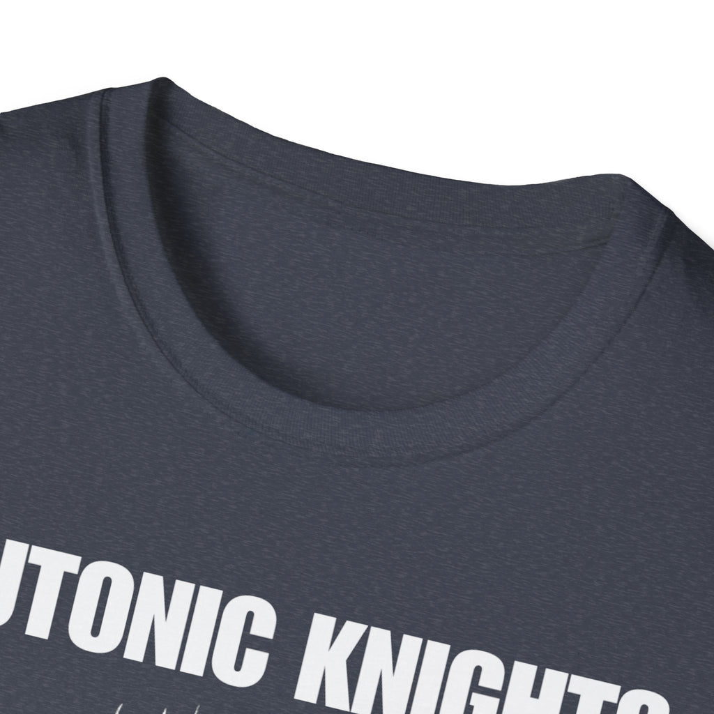 Teutonic Knights Front and Back White Teutonic Cross Graphic Softstyle Cotton Shirt T-Shirt