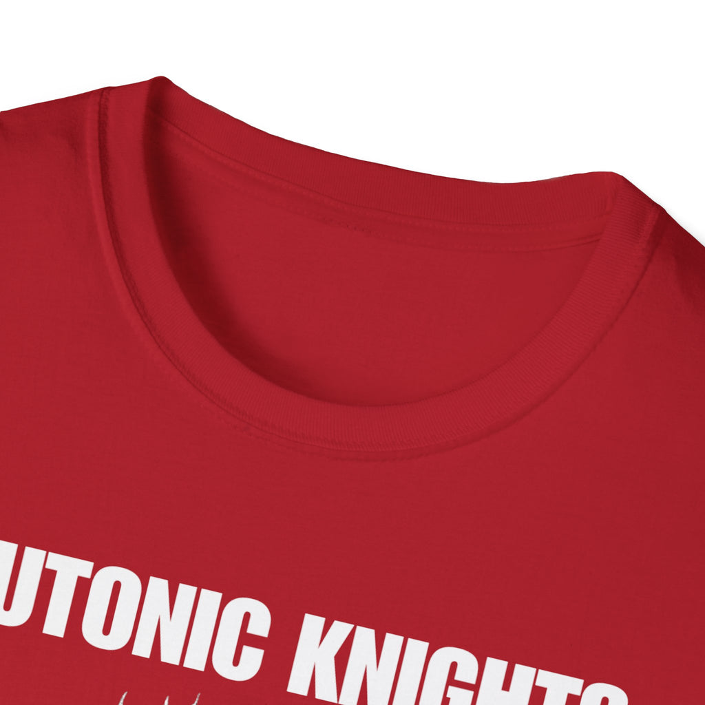 Teutonic Knight With Aura and "Teutonic Knights" Text Soft Style Cotton Shirt T-Shirt
