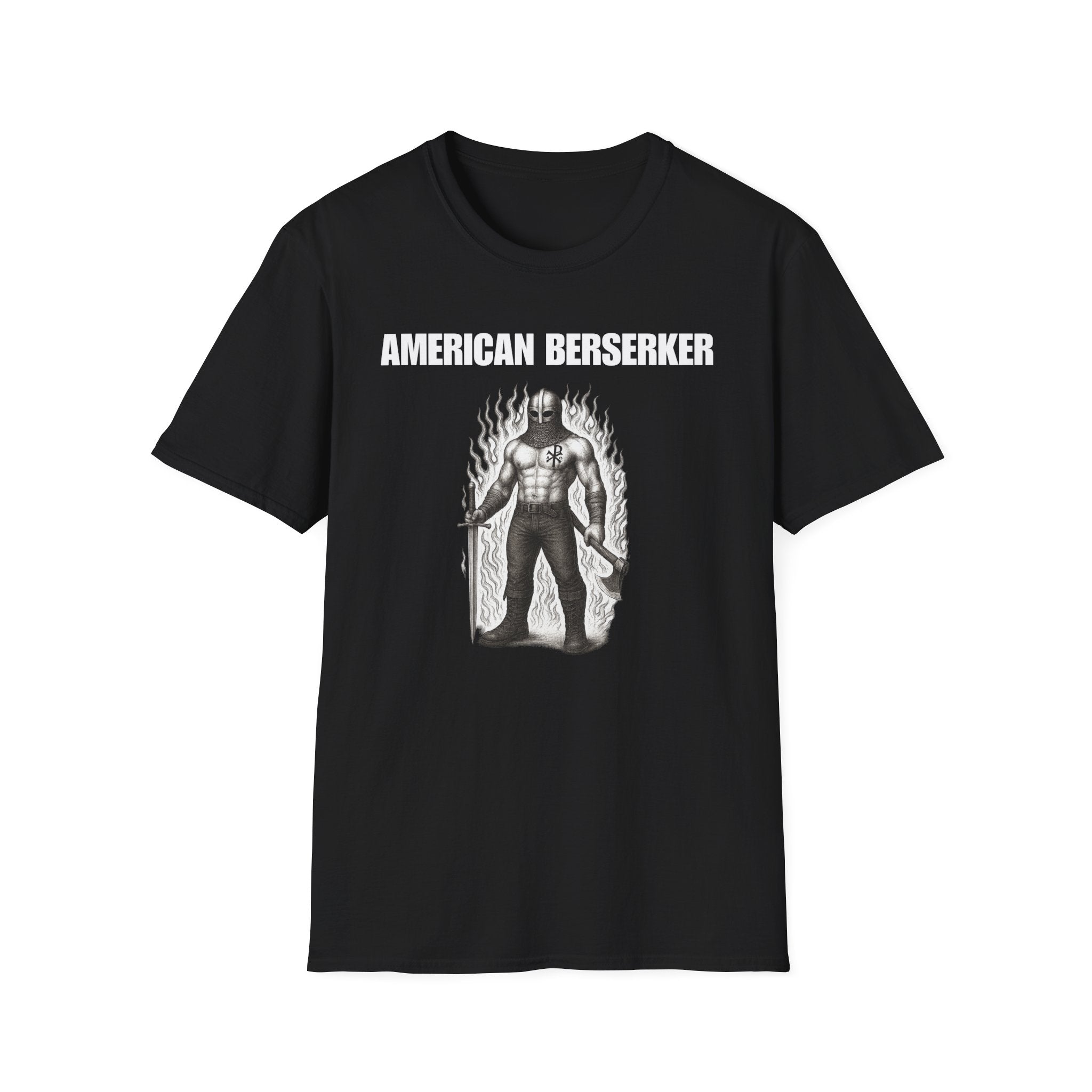 American Berserker Alt Design Graphic Softstyle Cotton T-Shirt