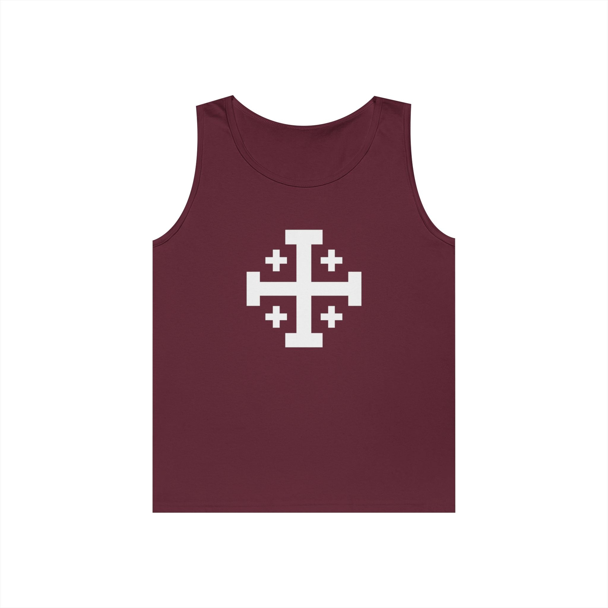Cross of Jerusalem Unisex Heavy Cotton Tank Top