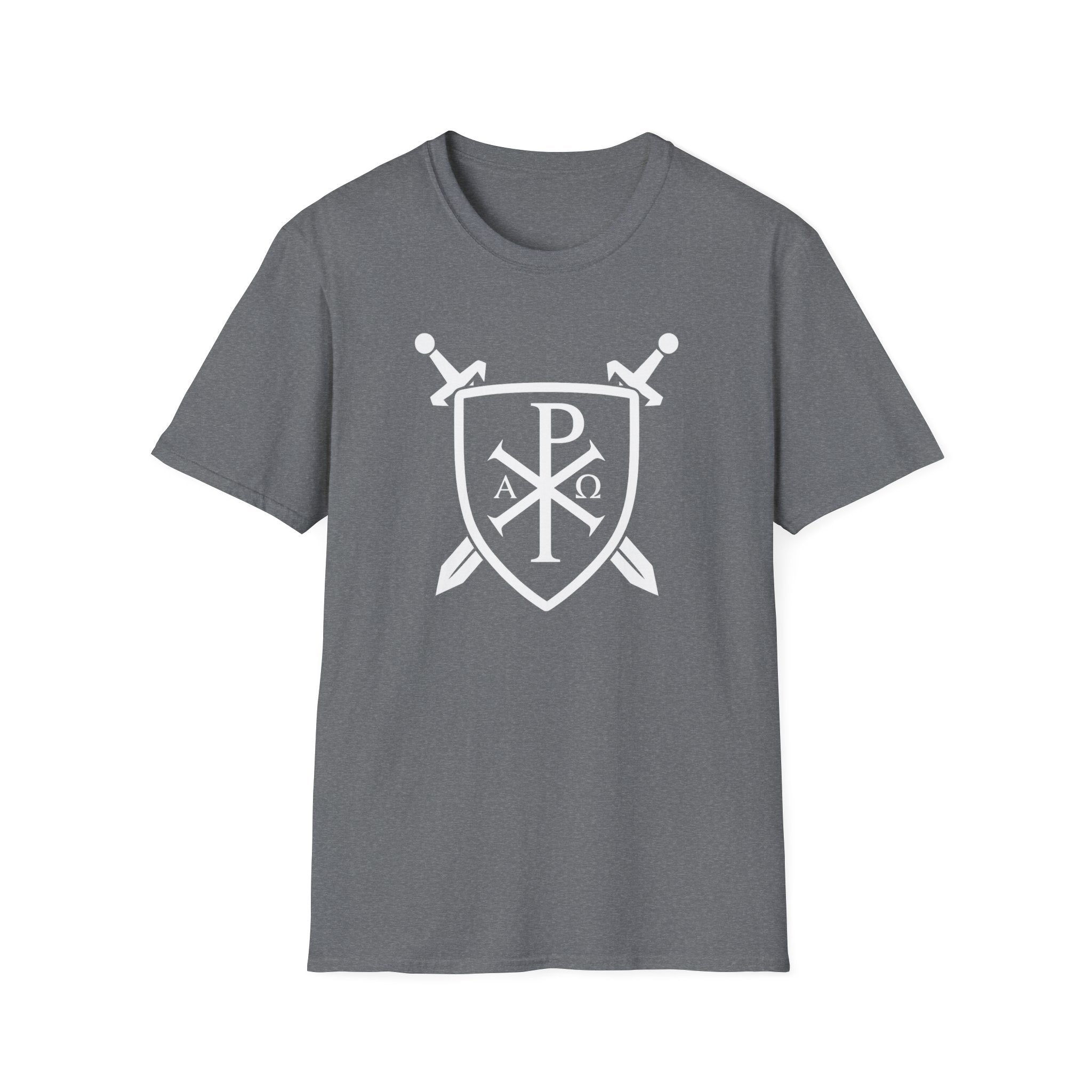 Unique Pi Chi Rho Crest Shield White Design Softstyle T-Shirt