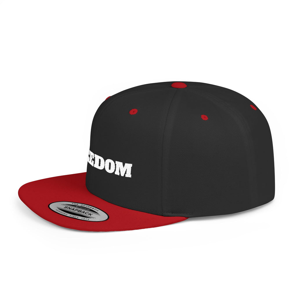 Freedom Flat Bill Snapback Cap, Freedom Adjustable Hat