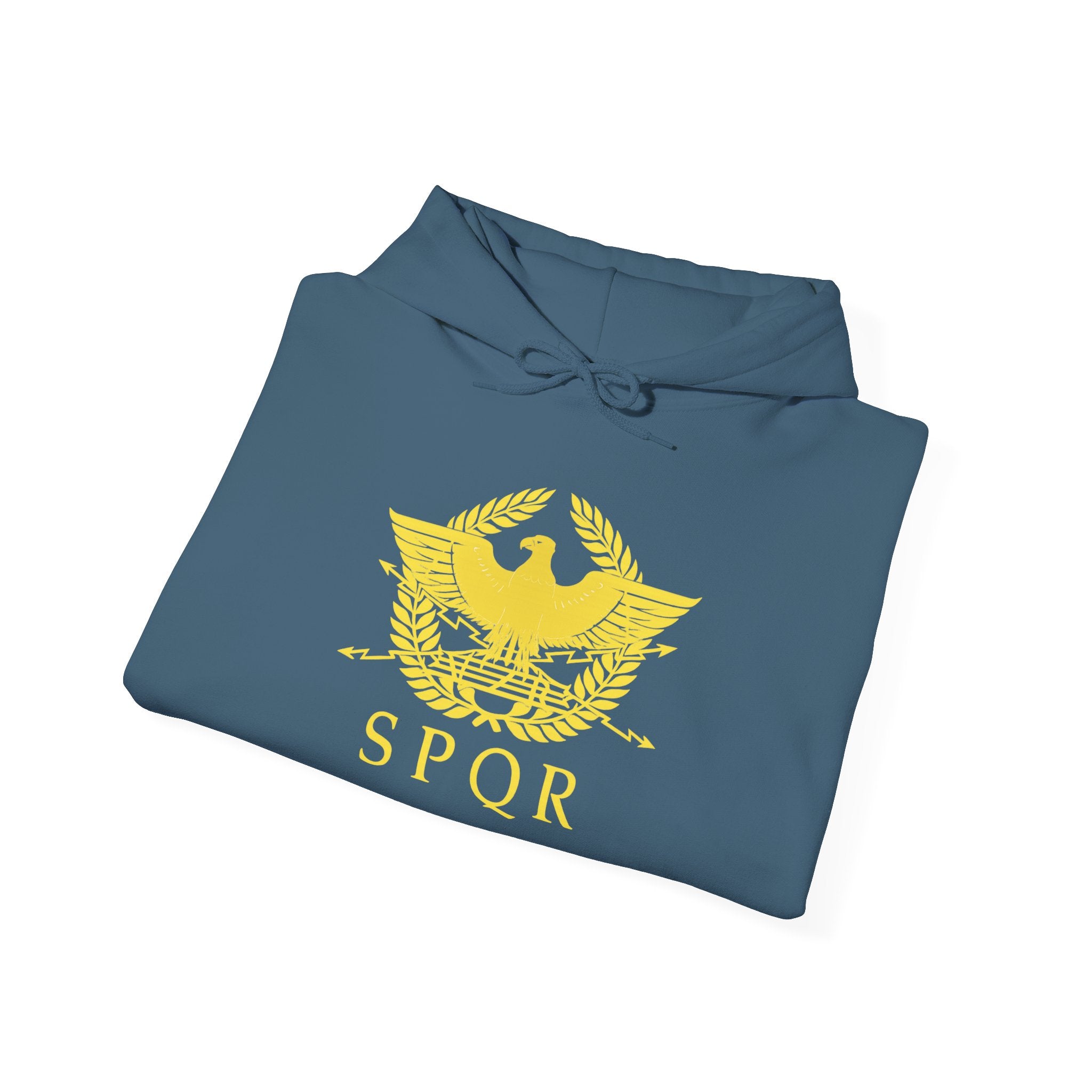 Roman SPQR Eagle Graphic Pull Over Hoodie Sweatshirt
