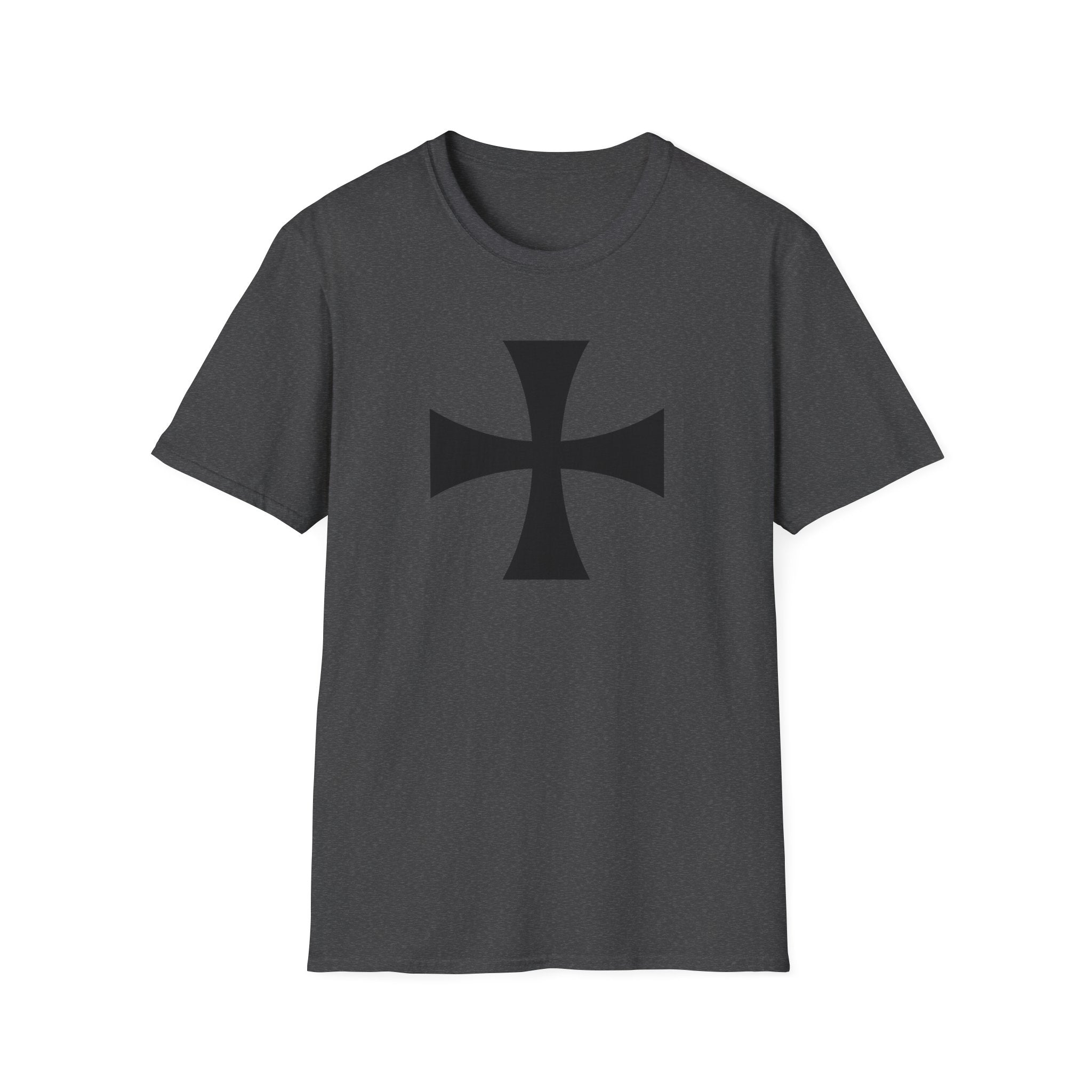 Teutonic Cross Black Design Softstyle Cotton T-Shirt