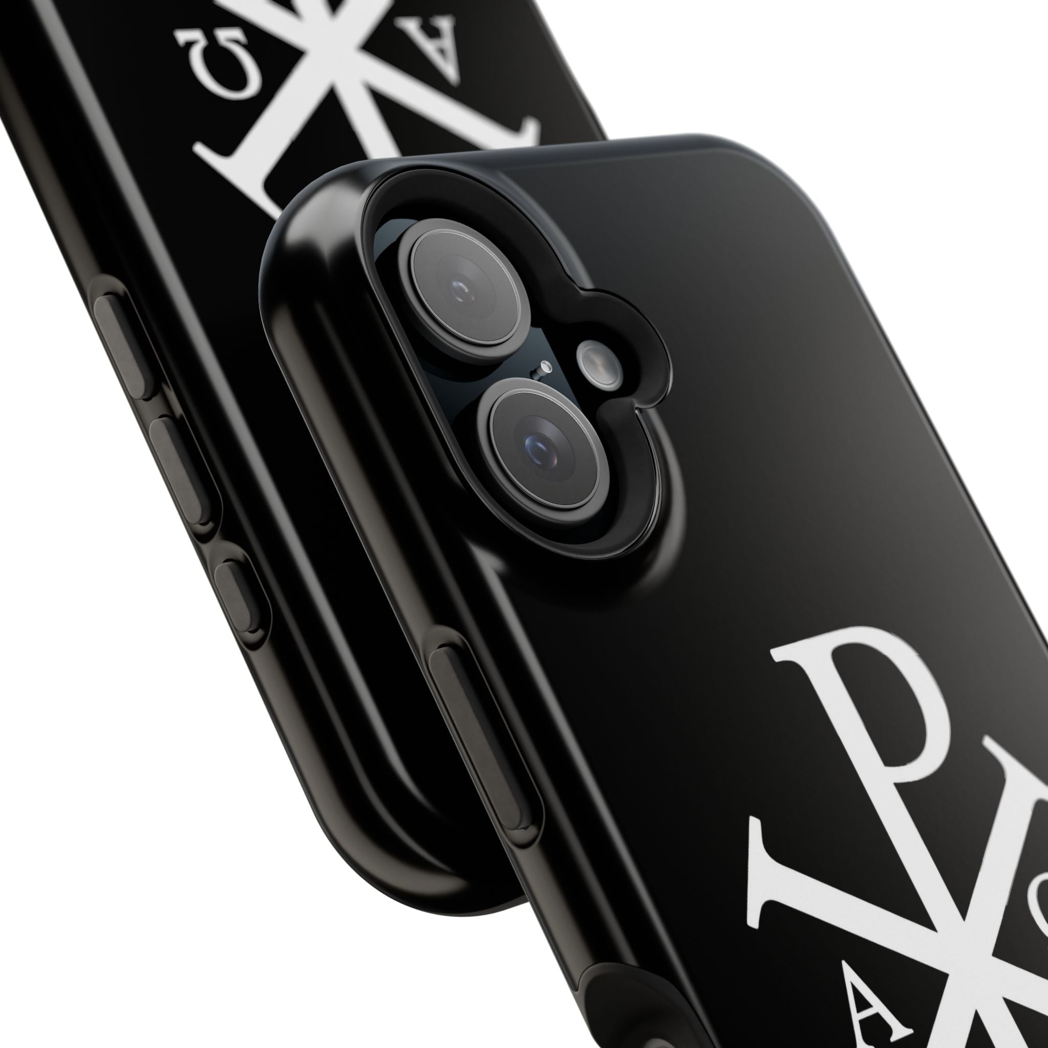 Pi Chi Rho White Design Magnetic Impact-Resistant Cases