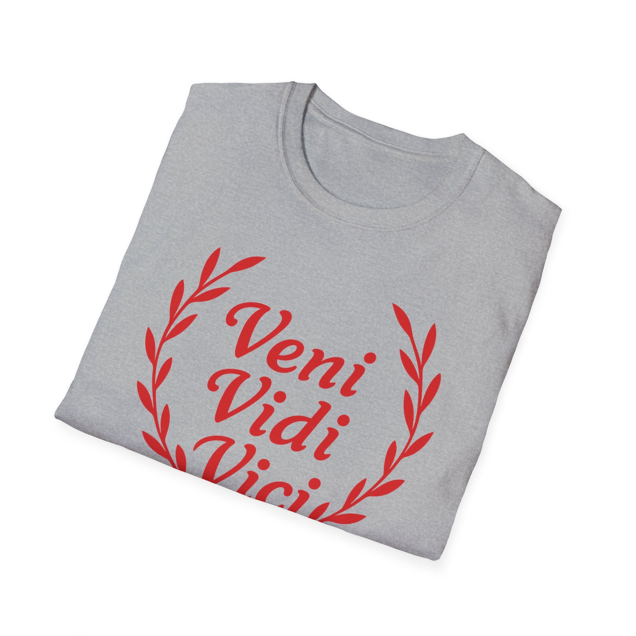 Veni Vidi Vici Light Red Design Softstyle Cotton T-Shirt
