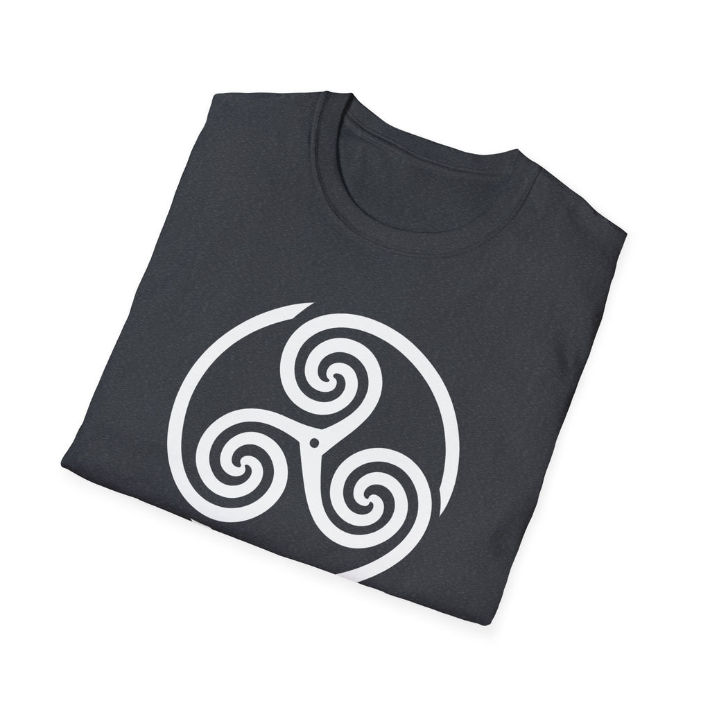 Celtic Spiral Triskele Symbol Alt Design White Unisex Tank Top