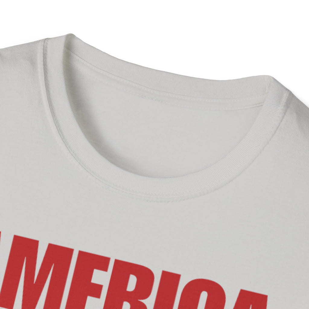 America First Red Design Softstyle Cotton Shirt T-Shirt