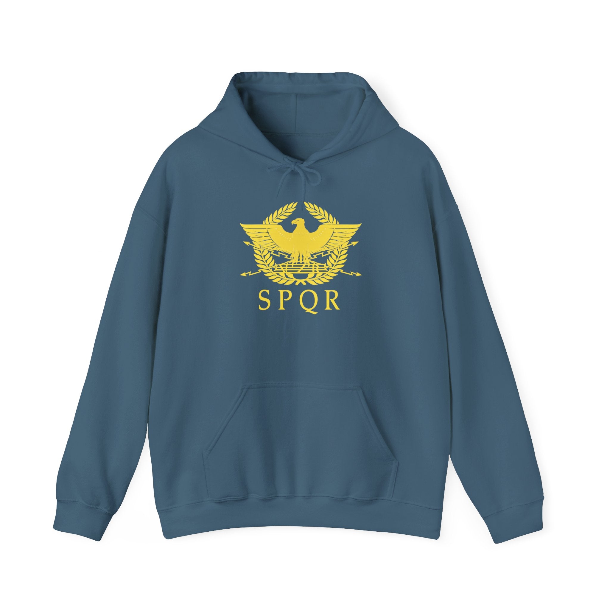 Roman SPQR Eagle Graphic Pull Over Hoodie Sweatshirt
