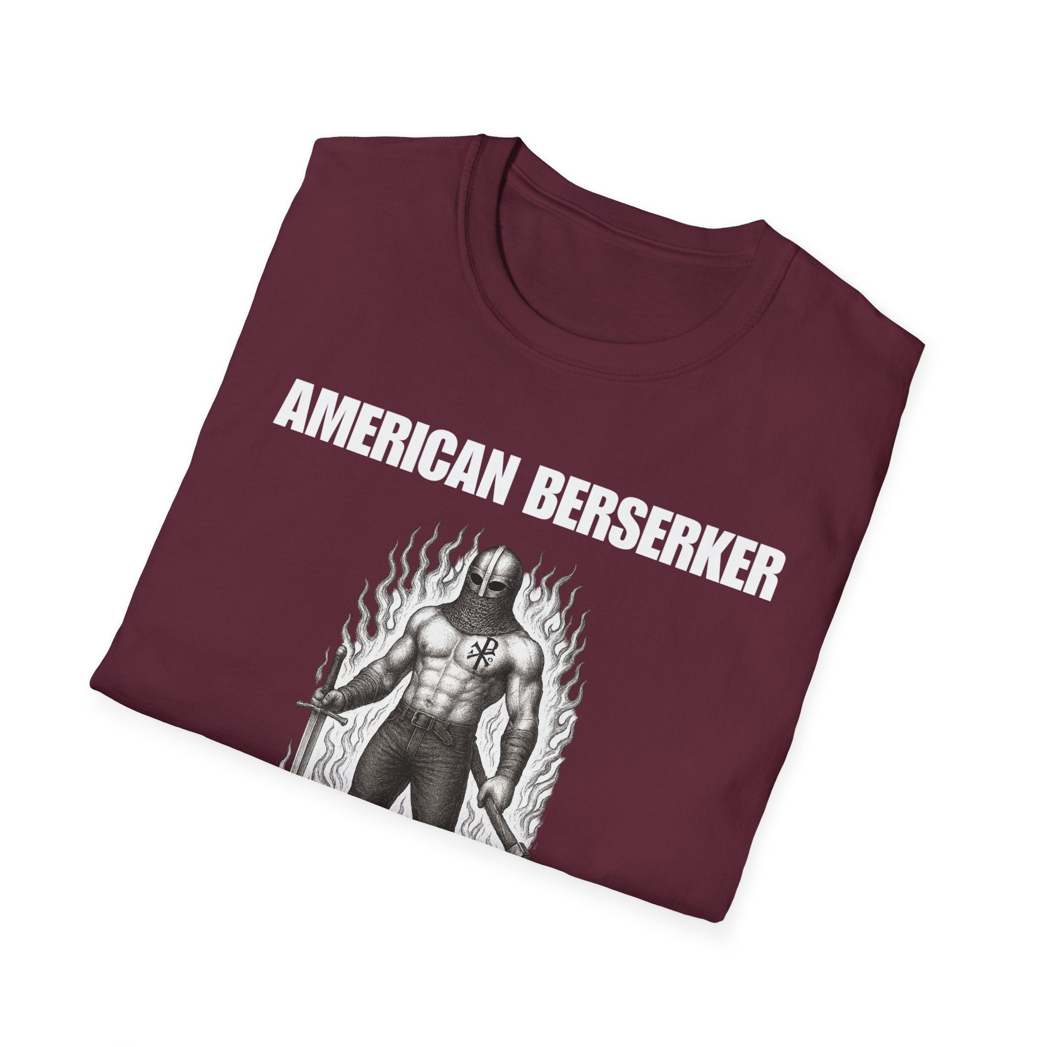 American Berserker Alt Design Graphic Softstyle Cotton T-Shirt