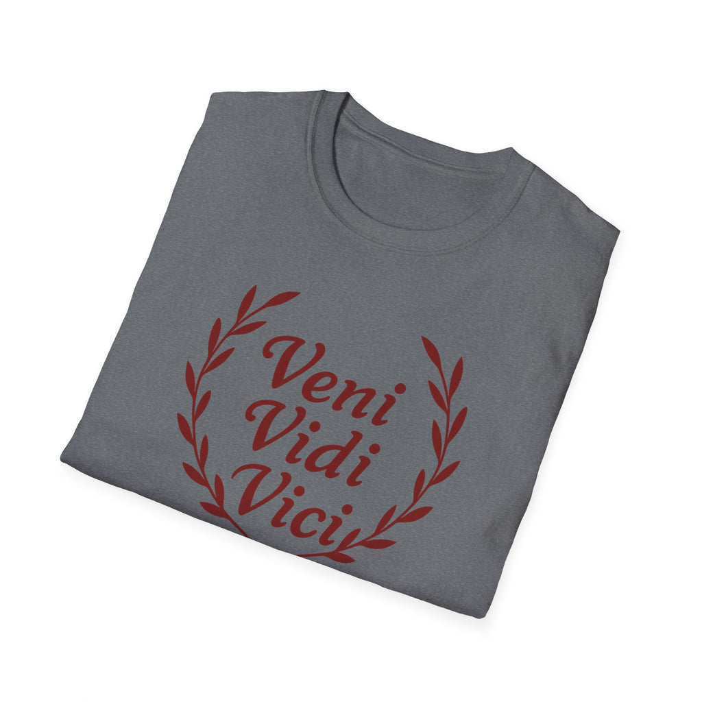 Veni Vidi Vici Red Design Softstyle T-Shirt