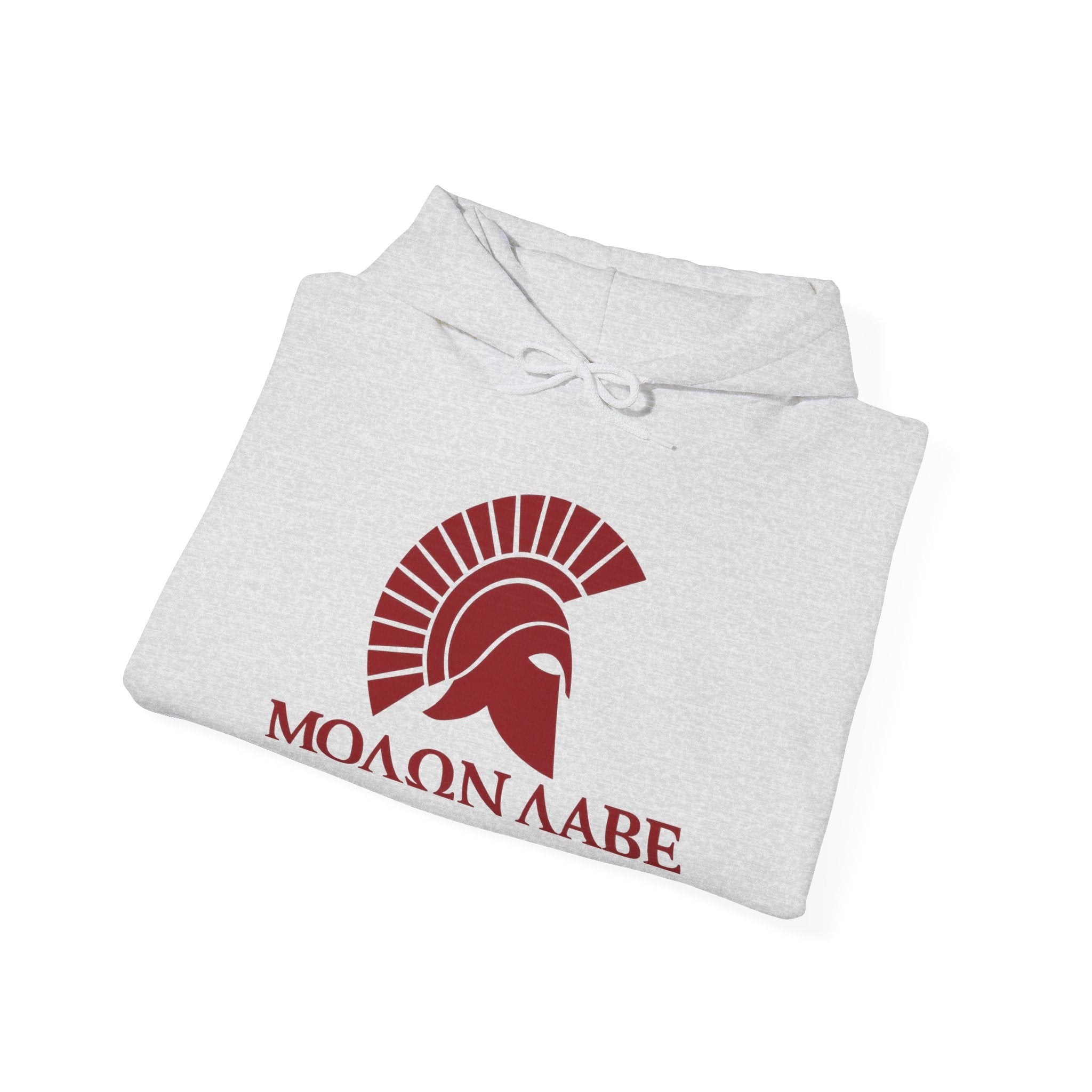 Molon Labe "Come and Take It!" in Greek Red Design Pull Over Hooded Sweatshirt