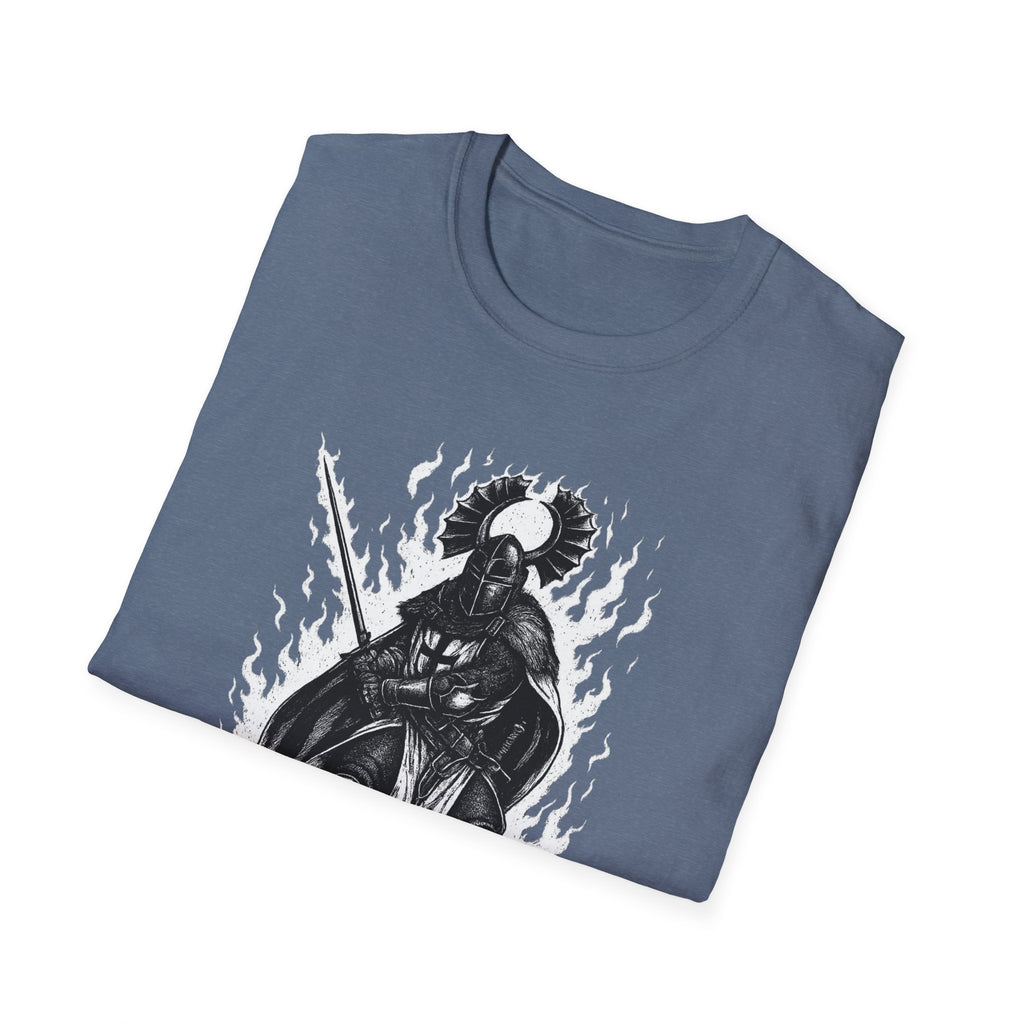 Teutonic Knight With Aura Soft Style Cotton Shirt T-Shirt