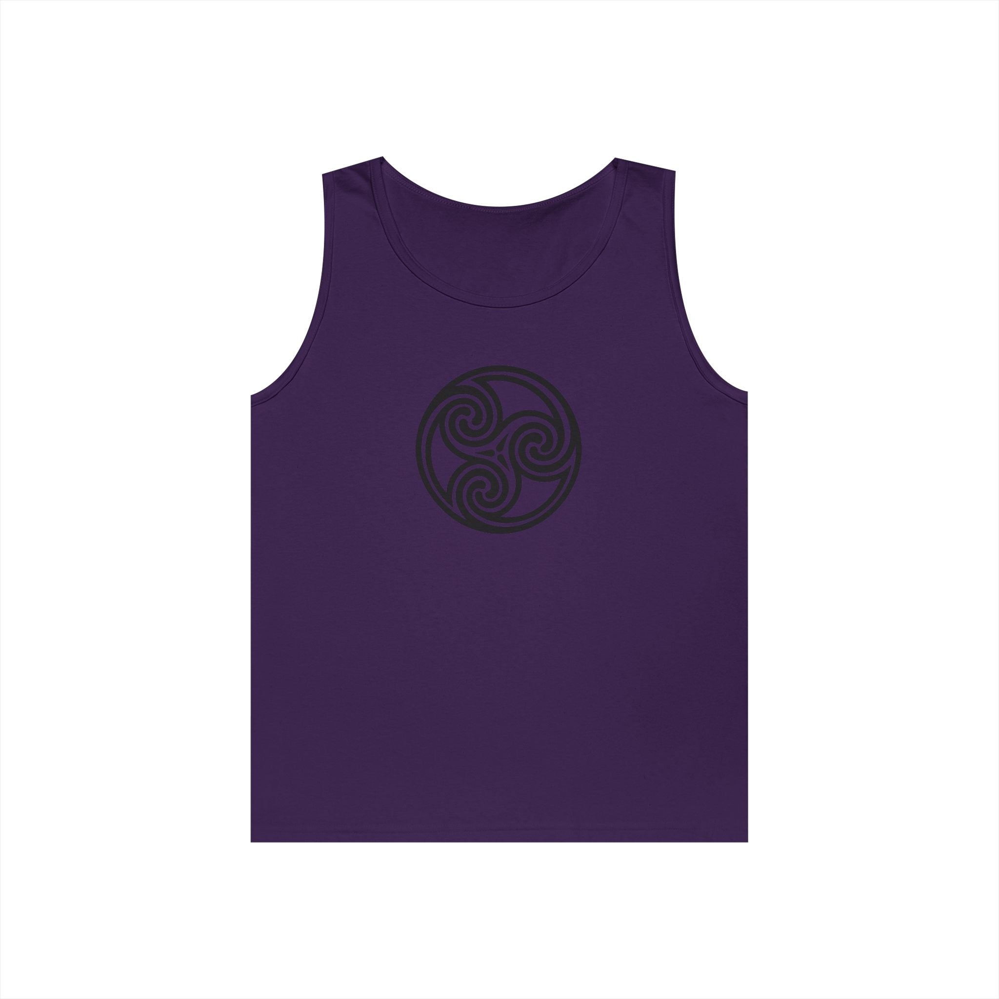 Celtic Spiral Triskele Symbol Black Unisex Tank Top