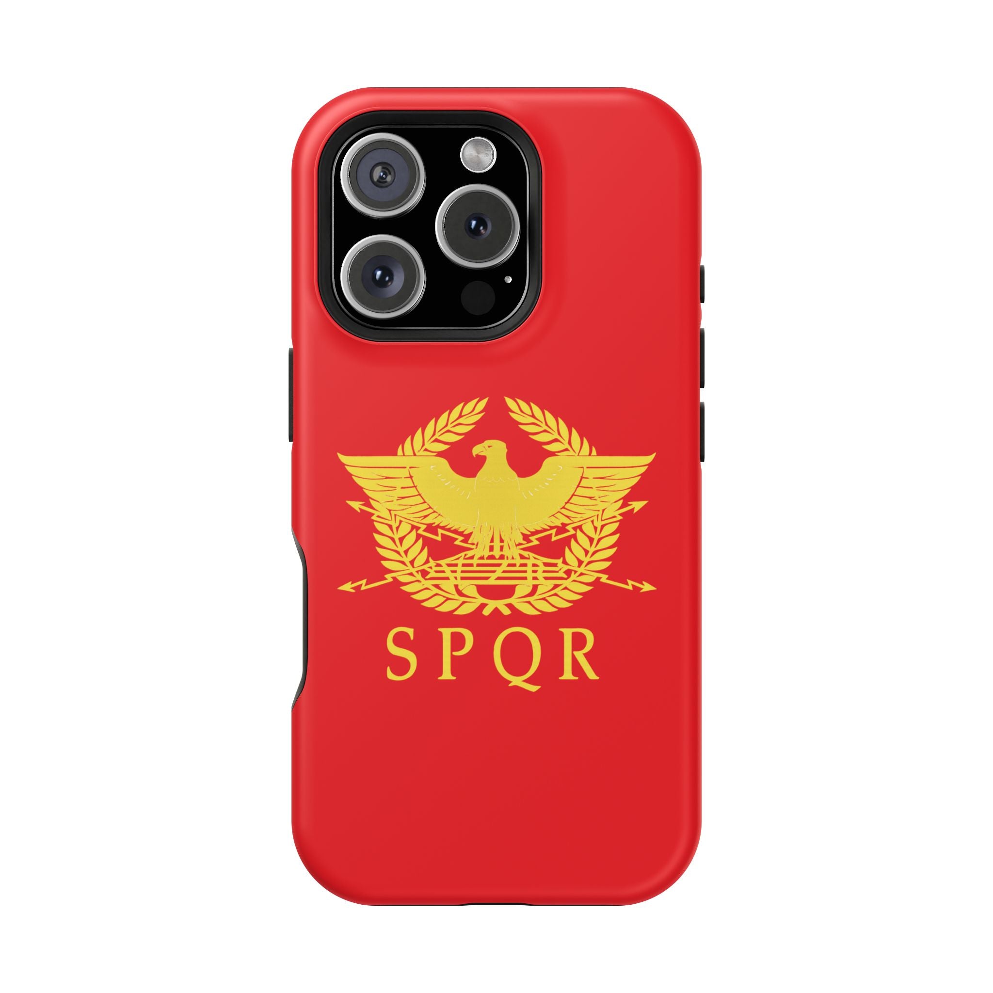 SPQR Gold Roman Eagle Symbol Red Magnetic Impact-Resistant Cases