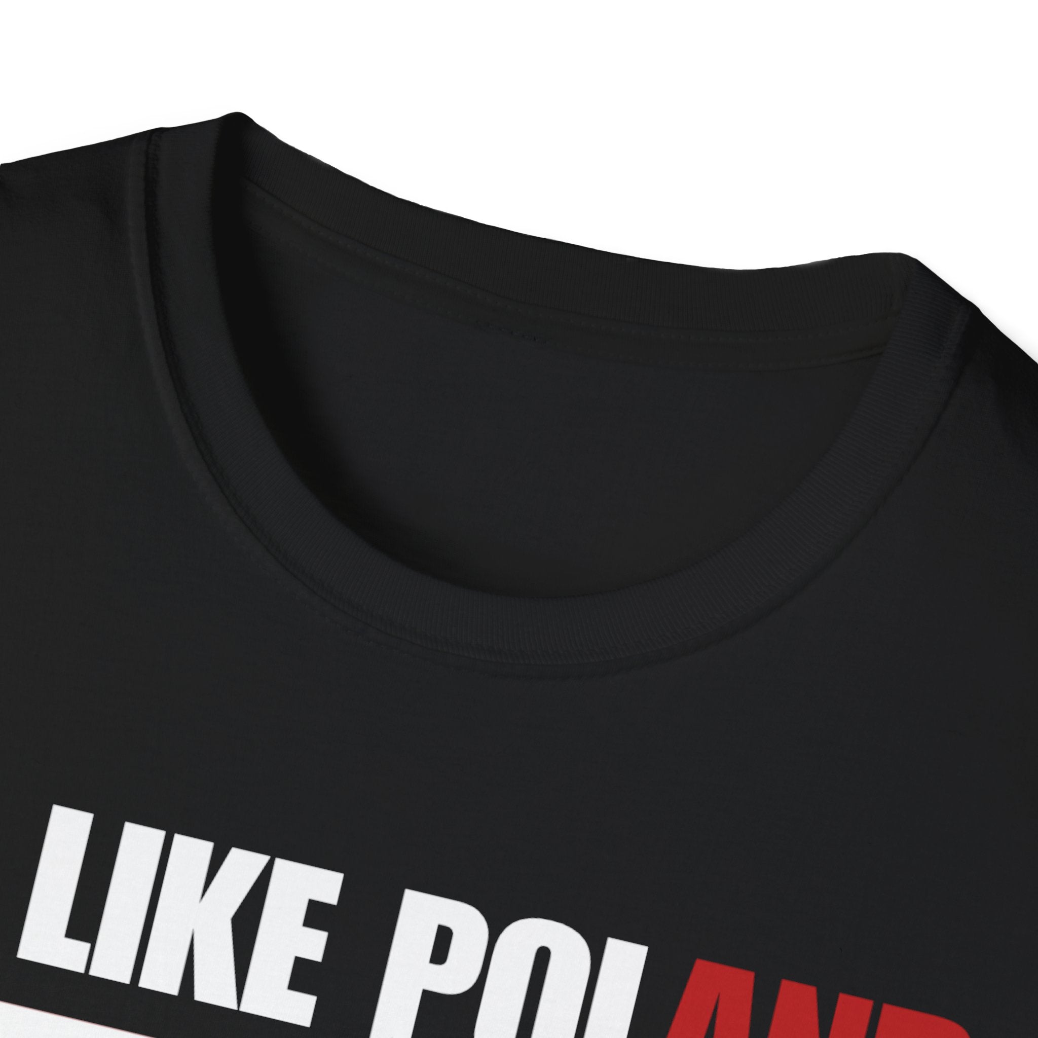 Be Like Poland Winged Hussar Front, Polish Eagle Cross Back Heavy Cotton Softstyle T-Shirt Softstyle Tee