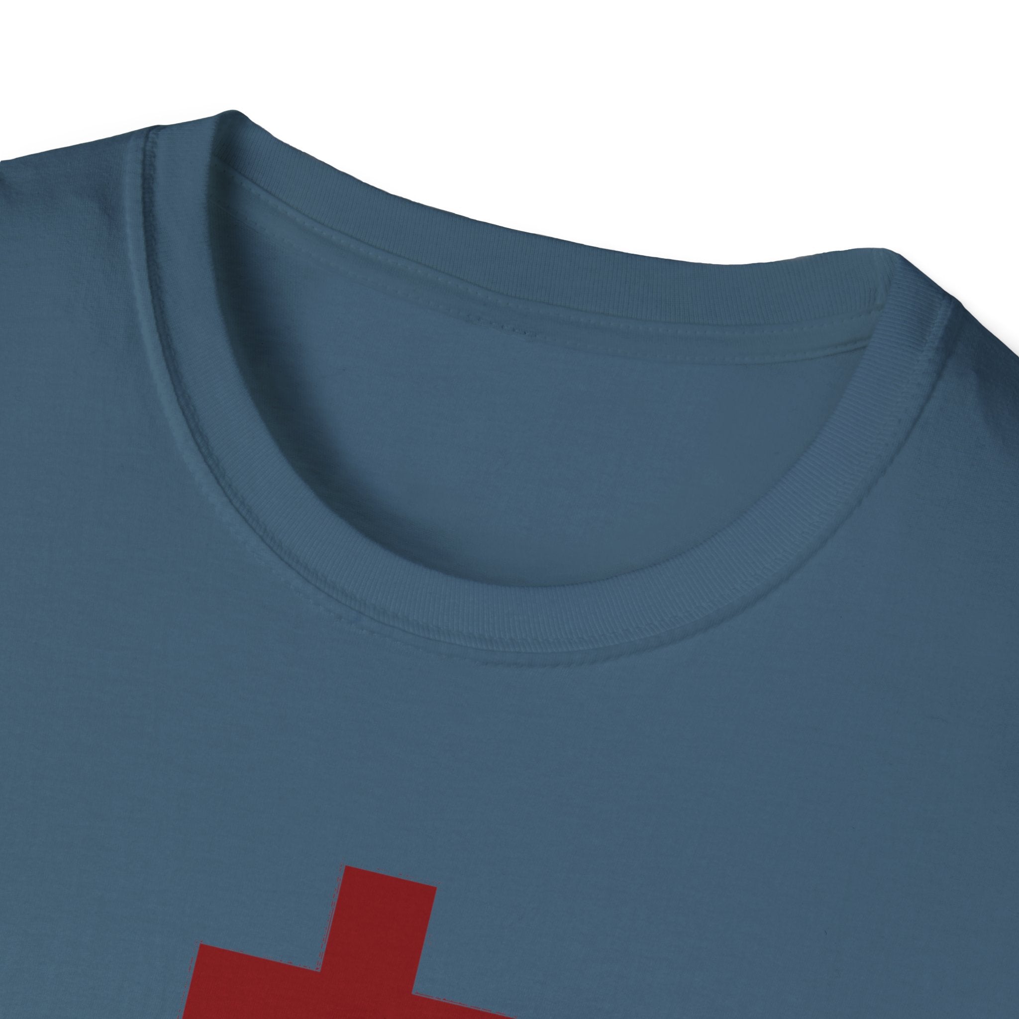 Crucifix Red Unisex Cotton Softstyle T-Shirt
