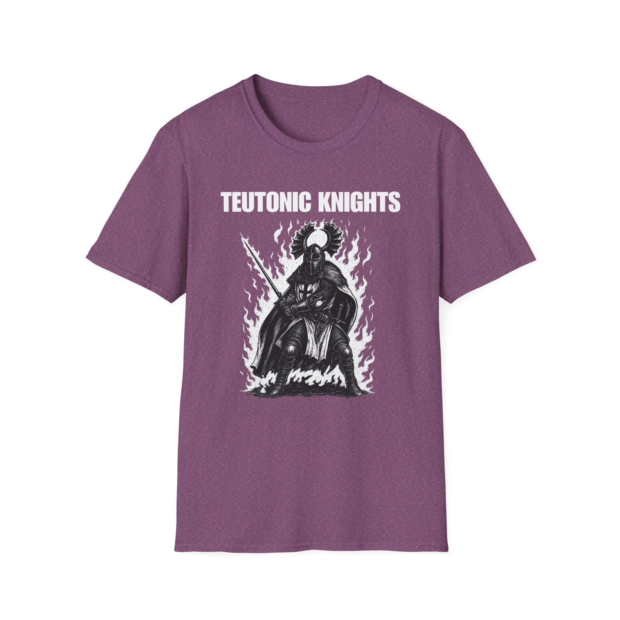 Teutonic Knight With Aura and "Teutonic Knights" Text Soft Style Cotton Shirt T-Shirt