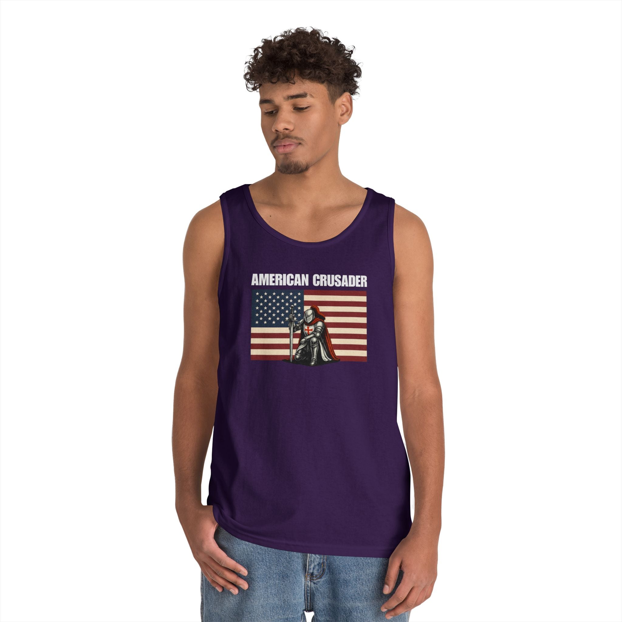 American Crusader Alt Color Design Heavy Cotton Tank Top