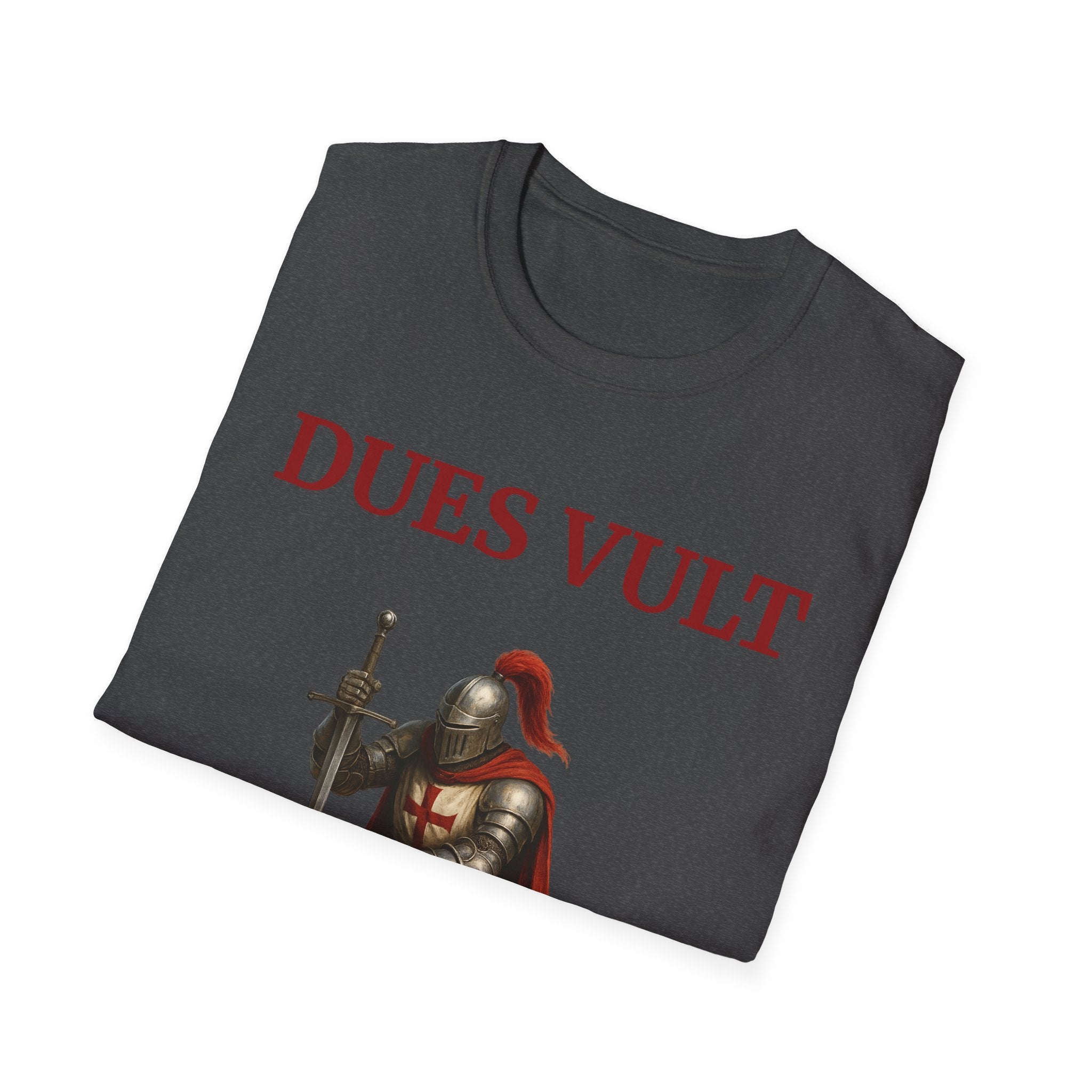 Inspirational Dues Vult Crusader T-Shirt for Knights