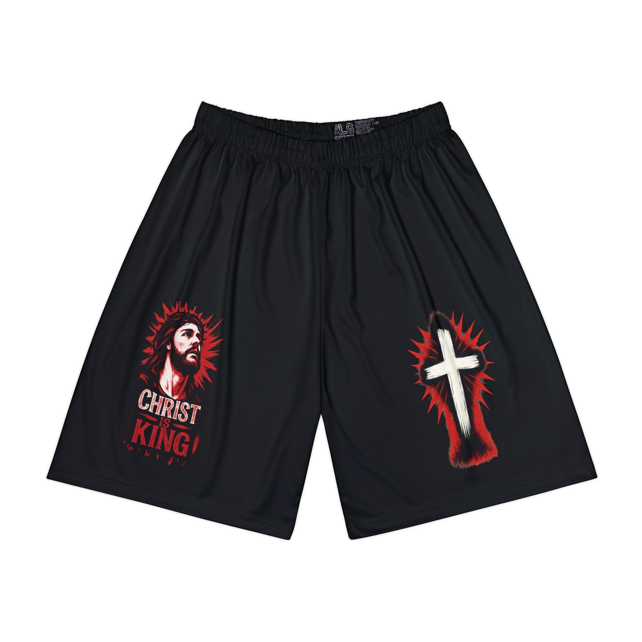 Christ is King Men’s Graphic Shorts, Christian Basketball Shorts