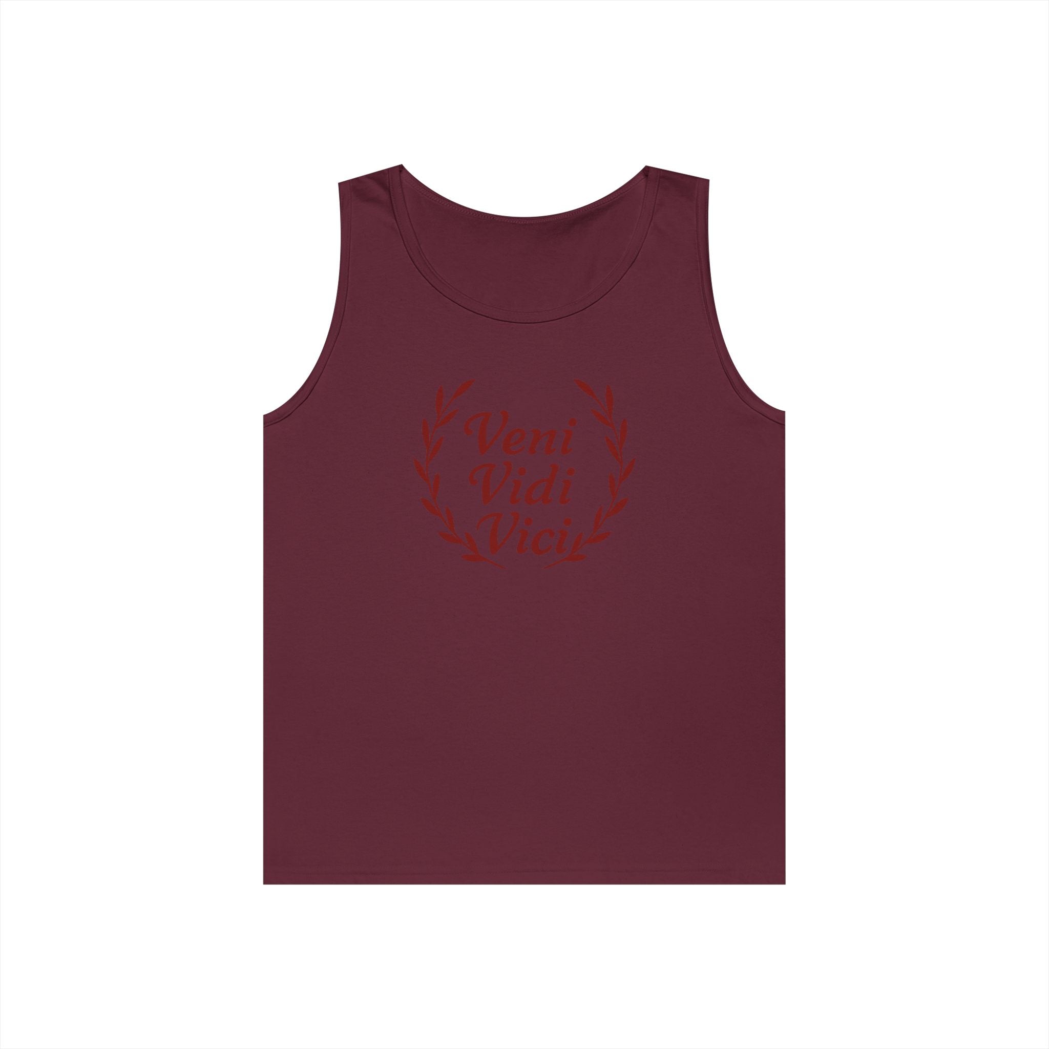 Veni Vidi Vici Red Design Unisex Heavy Cotton Tank Top