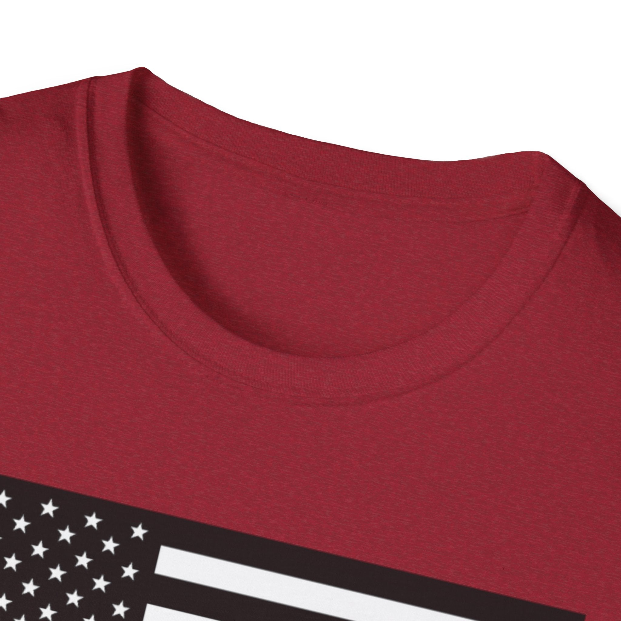 Black and White American Flag Softstyle Cotton Shirt T-Shirt
