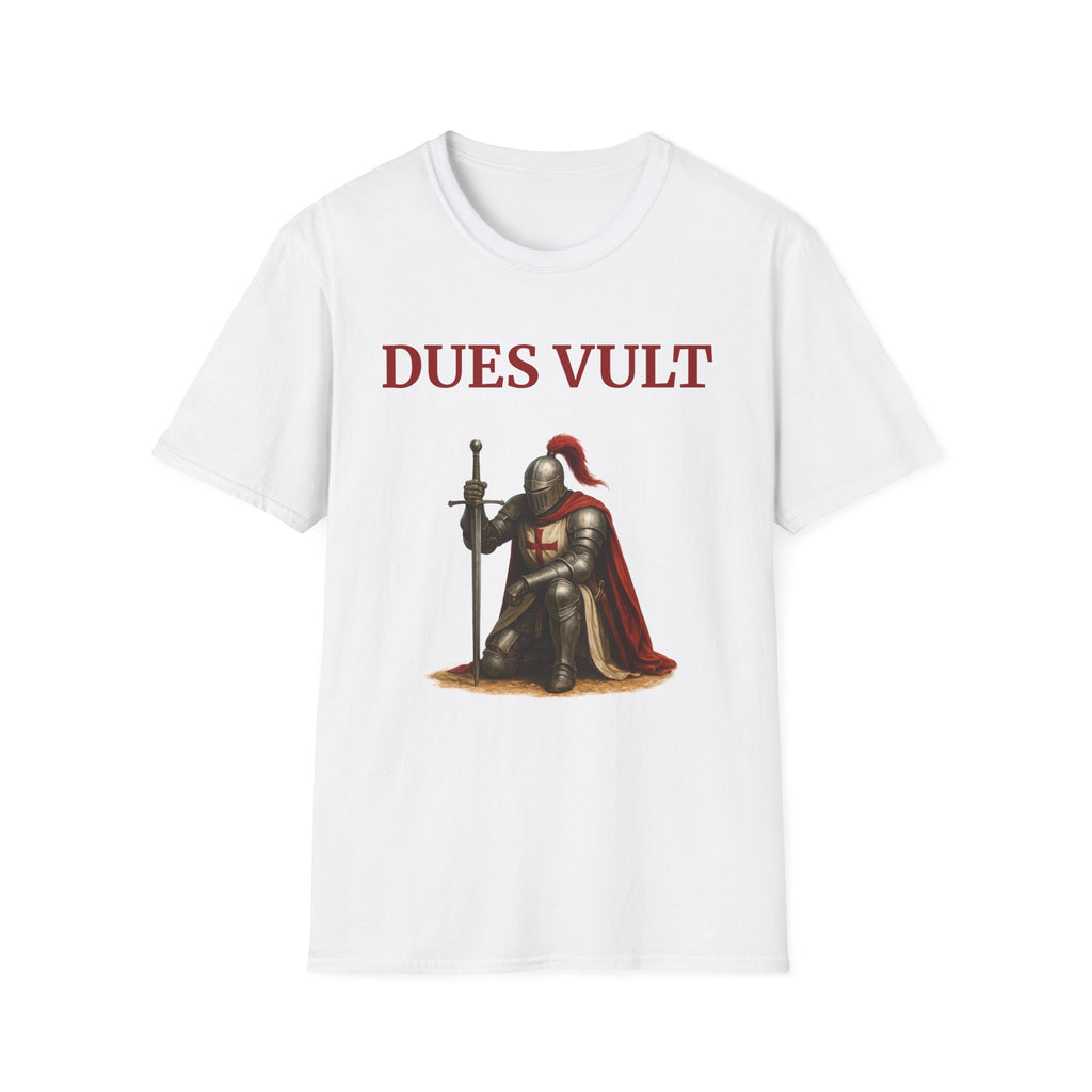 Inspirational Dues Vult Crusader T-Shirt for Knights