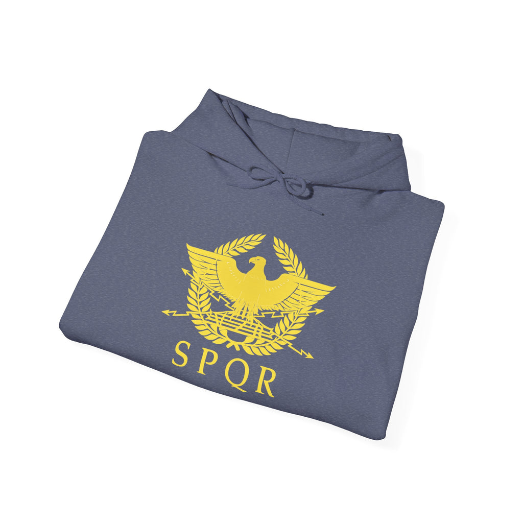Roman SPQR Eagle Graphic Pull Over Hoodie Sweatshirt