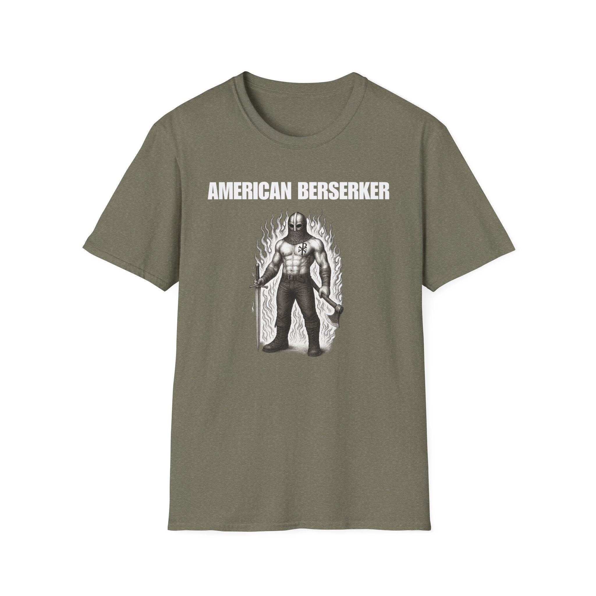 American Berserker Alt Design Graphic Softstyle Cotton T-Shirt