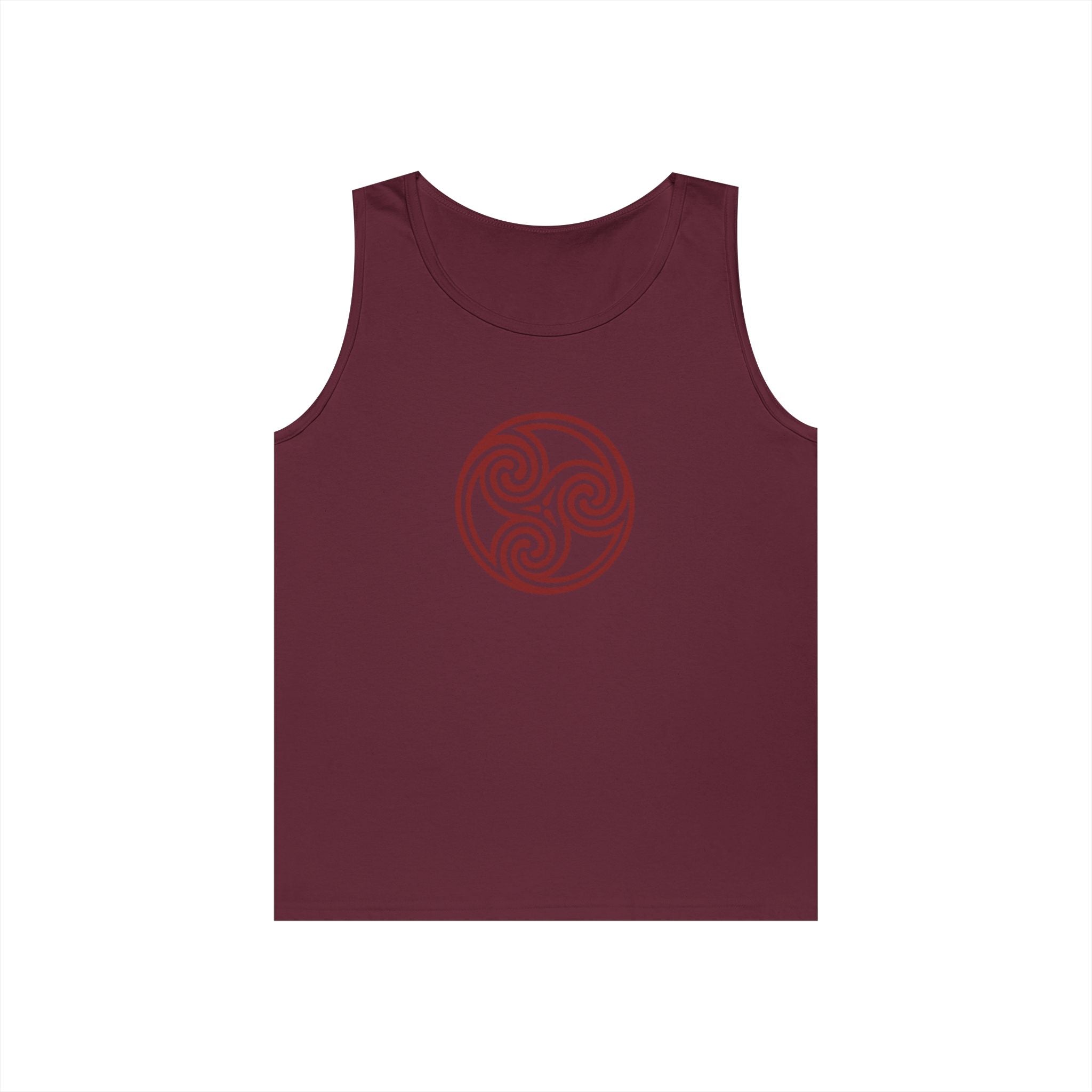 Spiral Triskele Symbol Red Unisex Tank Top