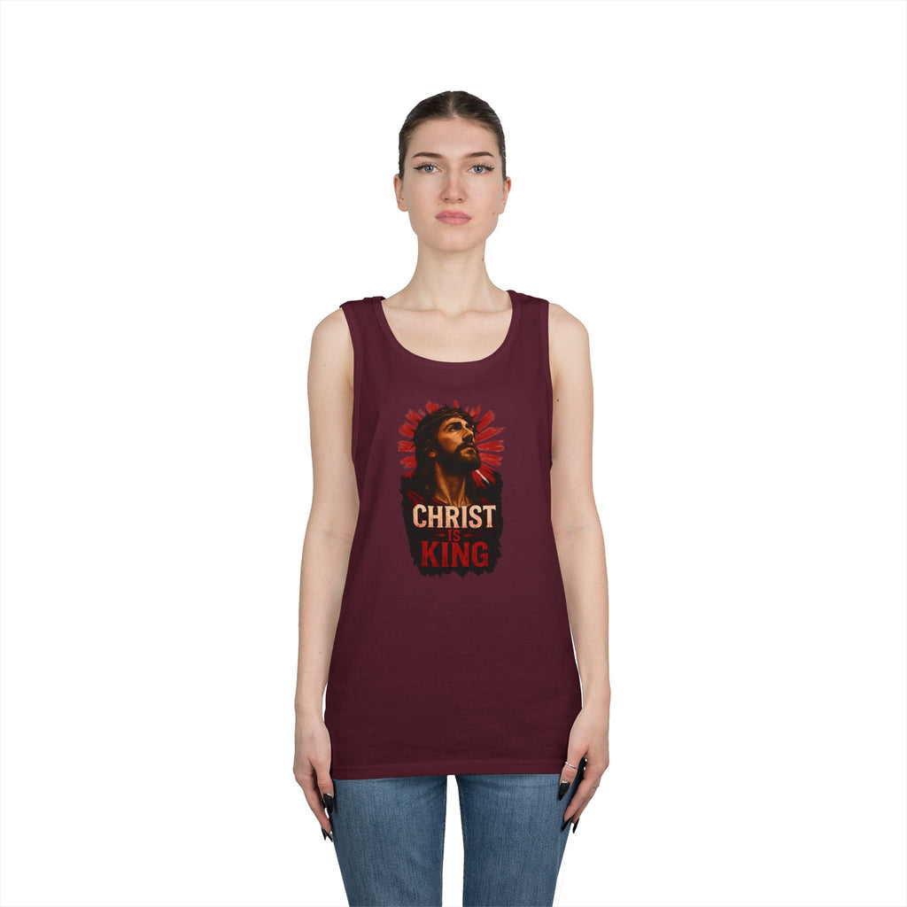 Christ is King Heavy Cotton Tank Top