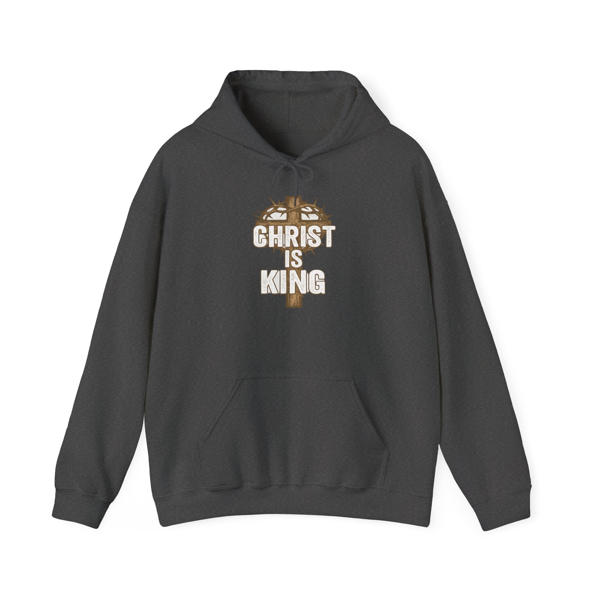 Christ is King Hooded Crucifix Sweatshirt