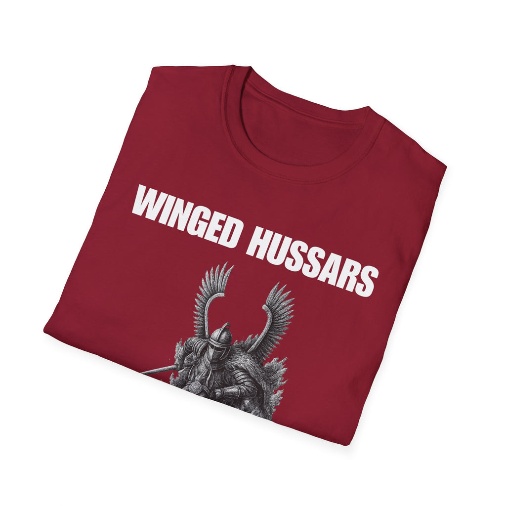 Winged Hussar White Design Softstyle Cotton T-Shirt