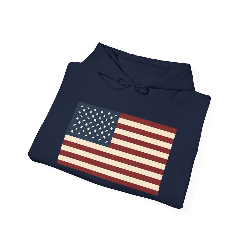 American Flag Pull Over Hoodie Sweatshirt