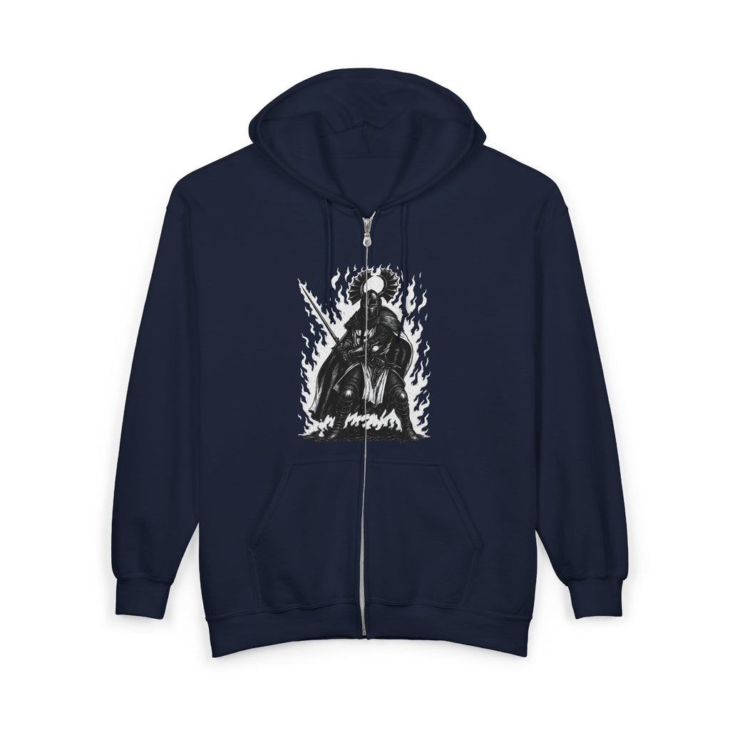 Teutonic Knight With Aura (Image Only, No Text) Full Zip Up Hoodie