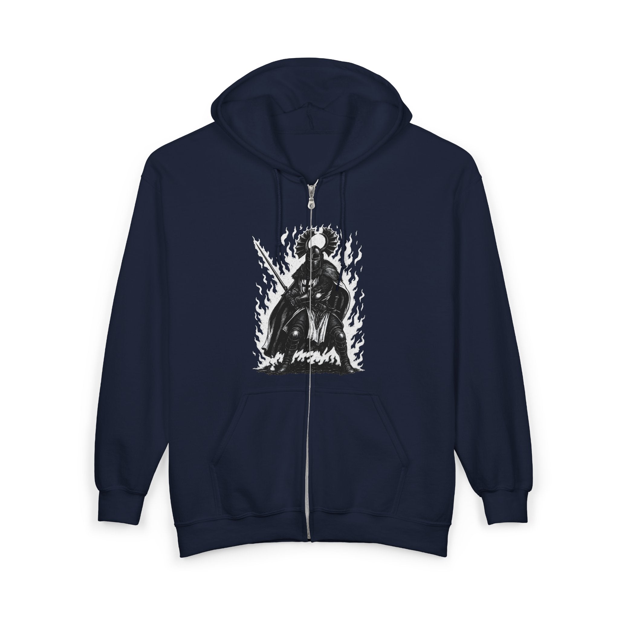 Teutonic Knight With Aura (Image Only, No Text) Full Zip Up Hoodie