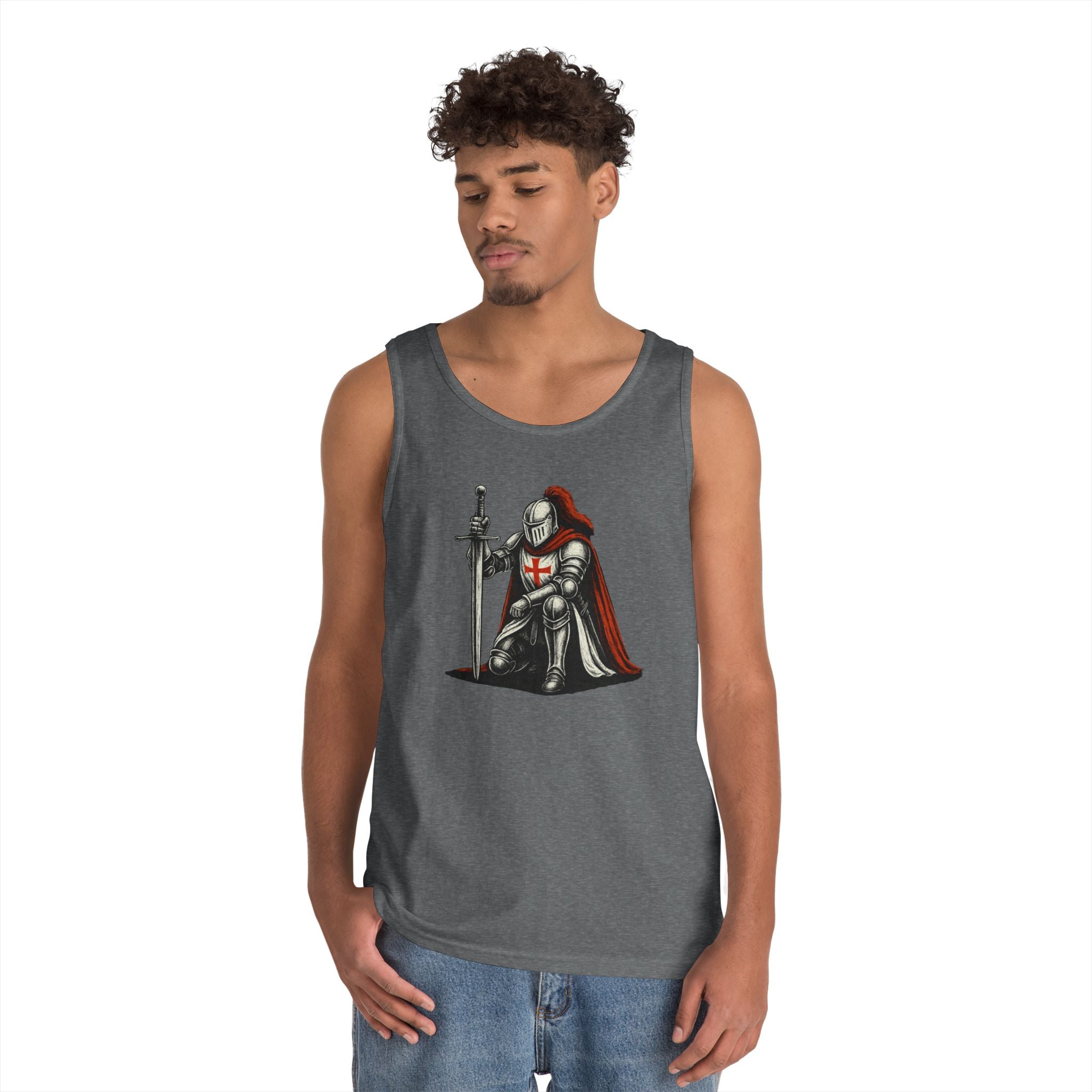 Crusader Knight Unisex Heavy Cotton Tank Top