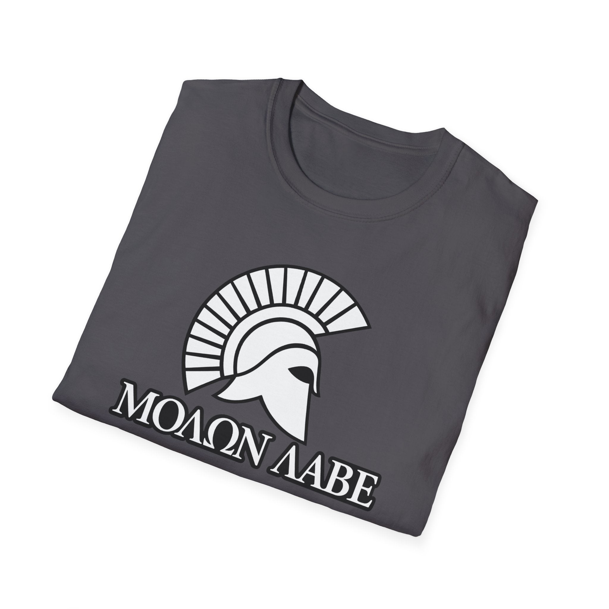 Molon Labe "Come and Take It!" in Greek White Design Softstyle Cotton T-Shirt Softstyle Cotton T-Shirt