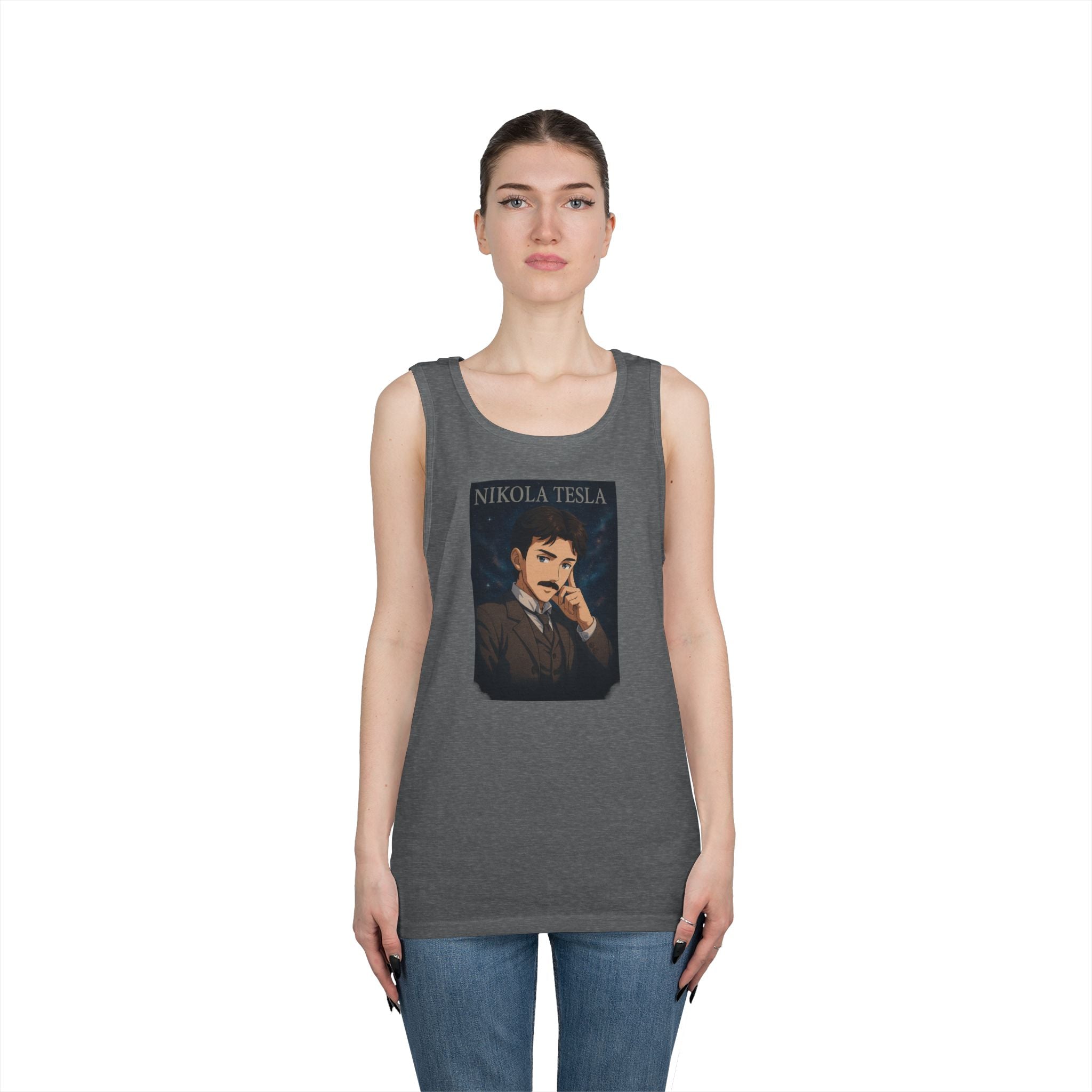 Nikola Tesla Unisex Heavy Cotton Tank Top