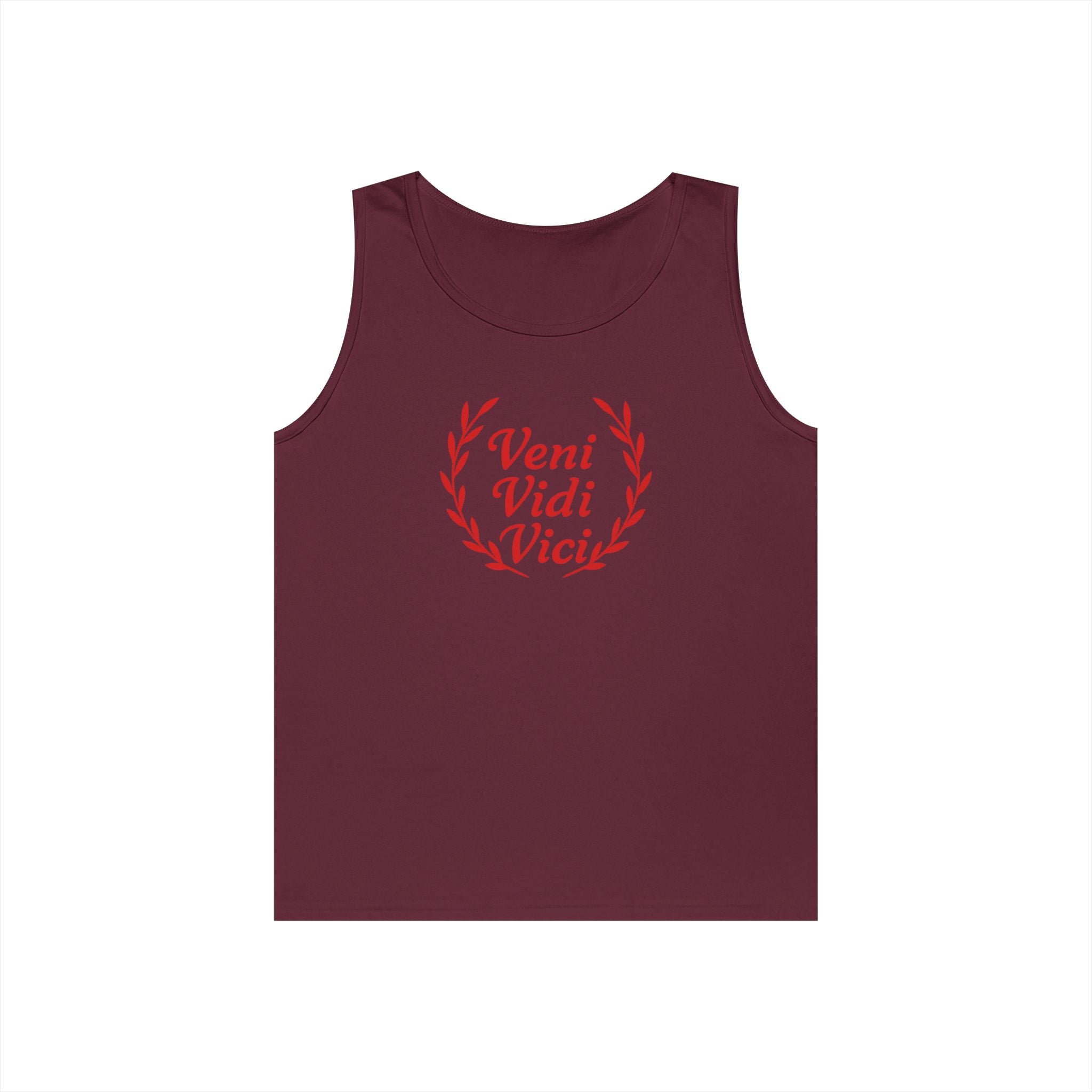 Veni Vidi Vici Light Red Design Unisex Heavy Cotton Tank Top