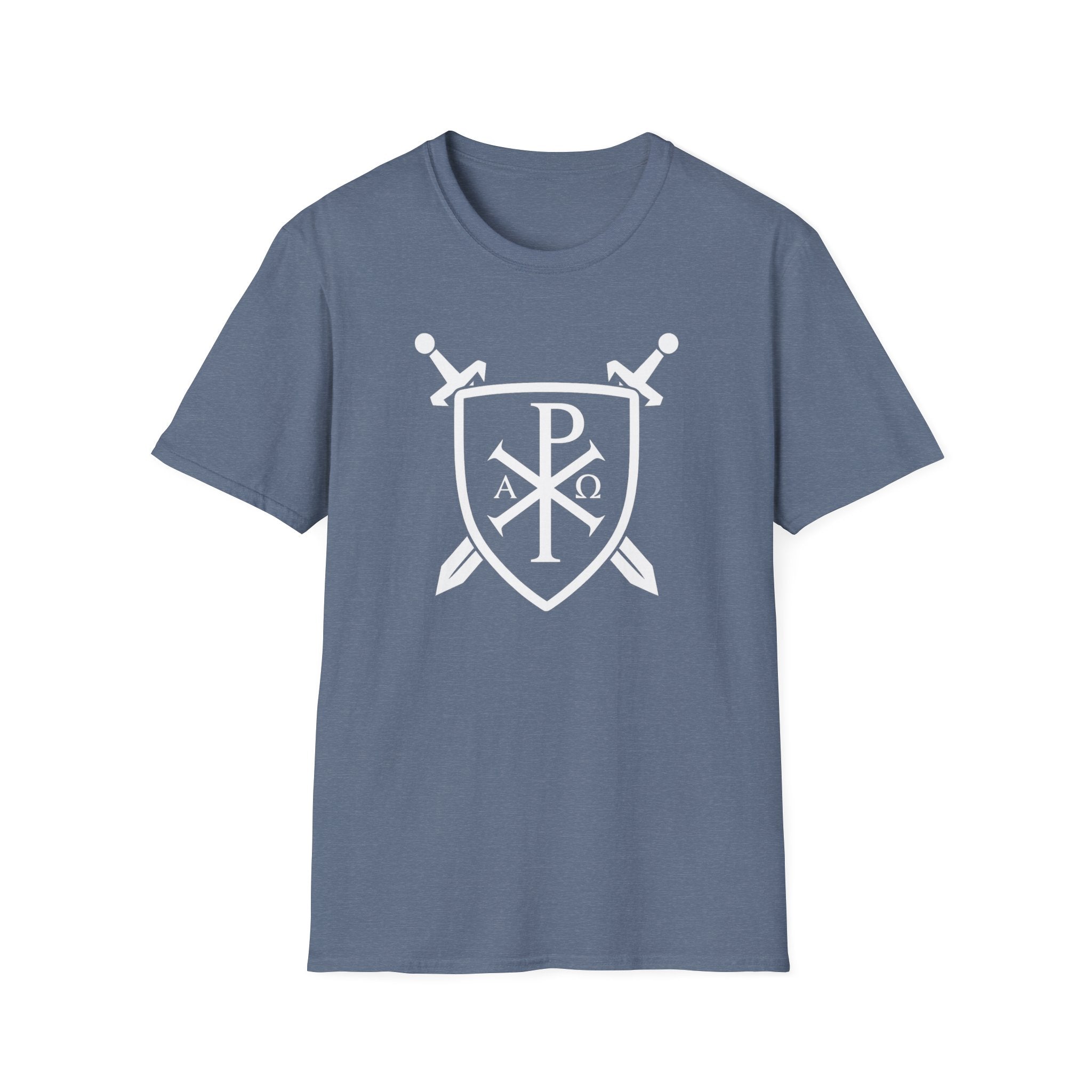 Unique Pi Chi Rho Crest Shield White Design Softstyle T-Shirt