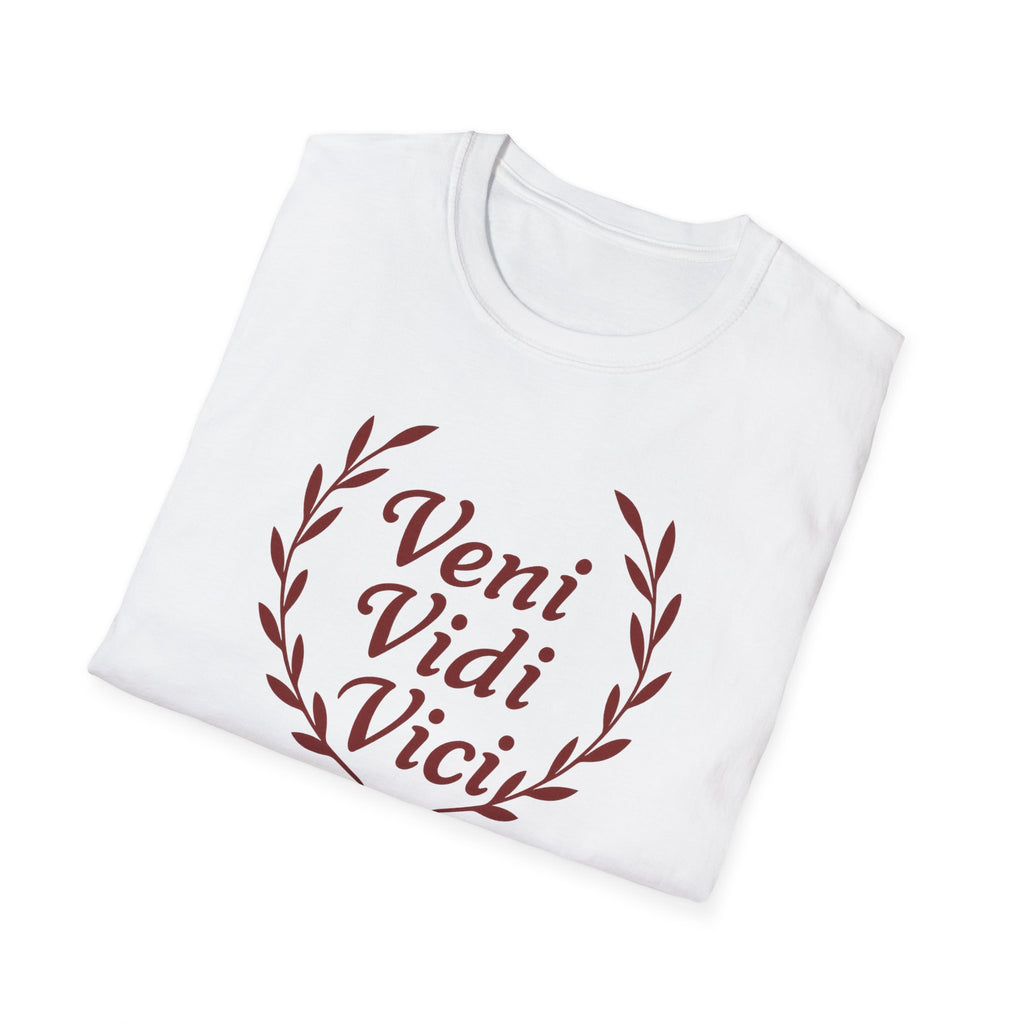 Veni Vidi Vici Red Design Softstyle T-Shirt