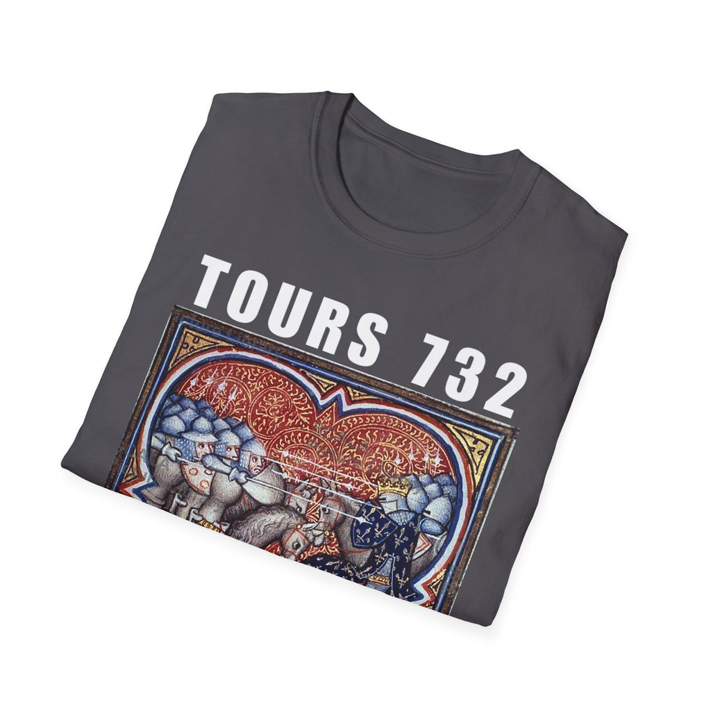 Battle of Tours 732 Graphic Unisex T-Shirt, Medieval Painting Tee