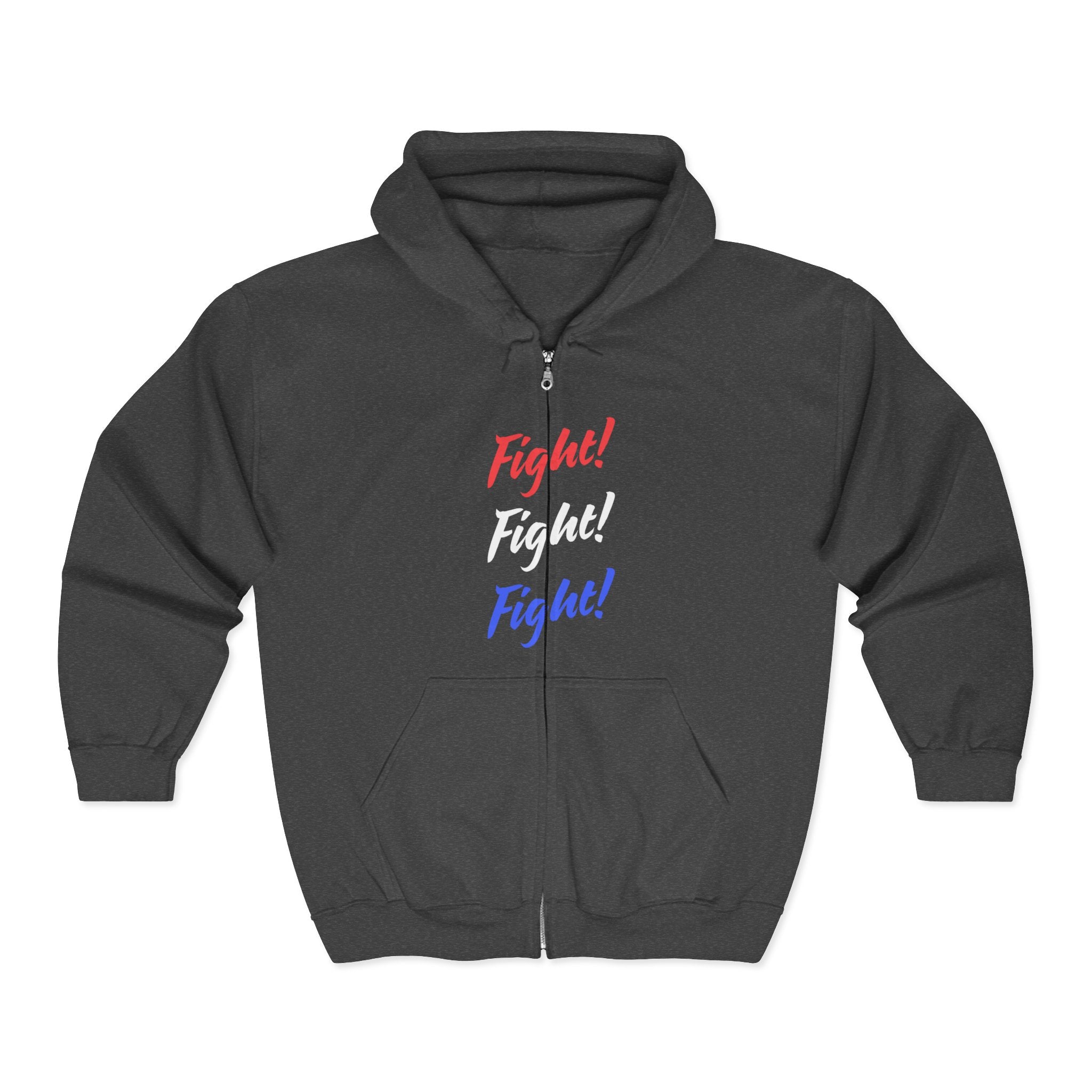 Fight! Fight! Fight! Zip-Up Hoodie, Fight, Fight, Fight Zip-Up Sweatshirt