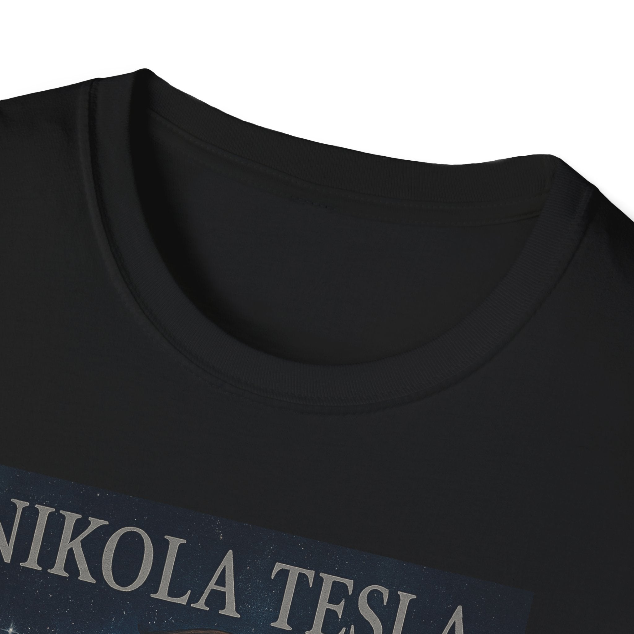 Nikola Tesla Historic Figure Graphic T-Shirt | Unisex Softstyle Tee, Science Gift, Nerd Apparel, Inspirational Clothing, Vintage Style Shirt