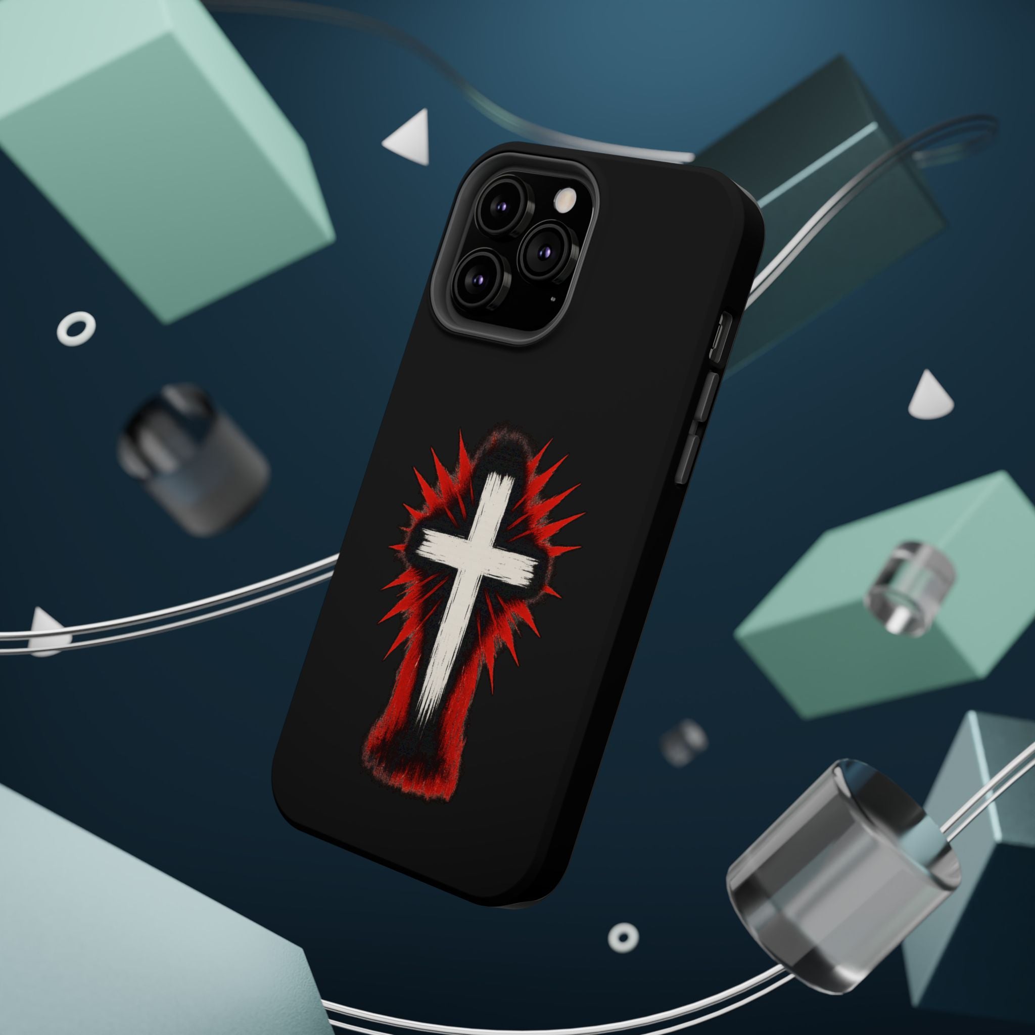 Crucifix Magnetic Impact Resistant Phone Case
